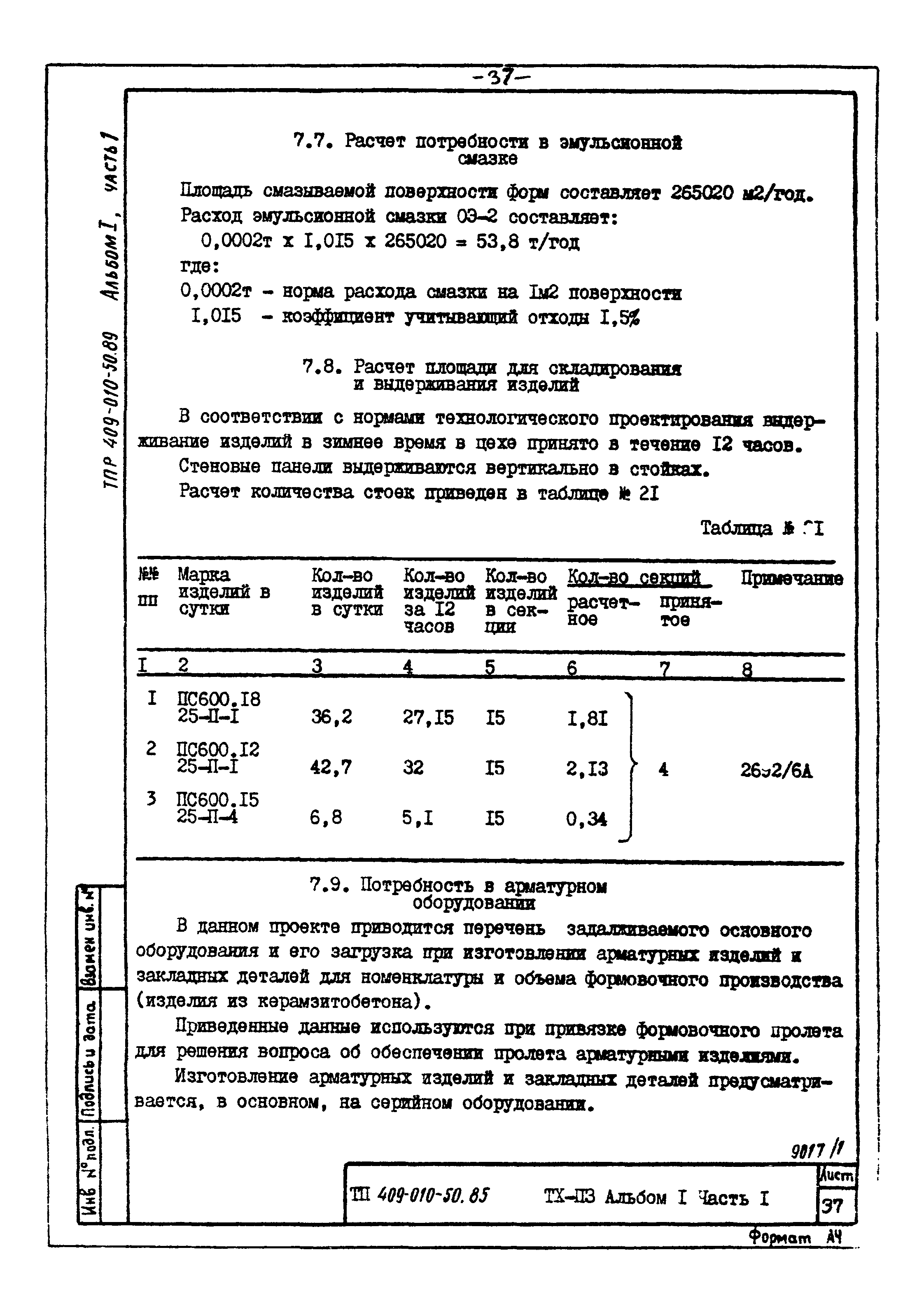 Типовые проектные решения 409-010-50.85