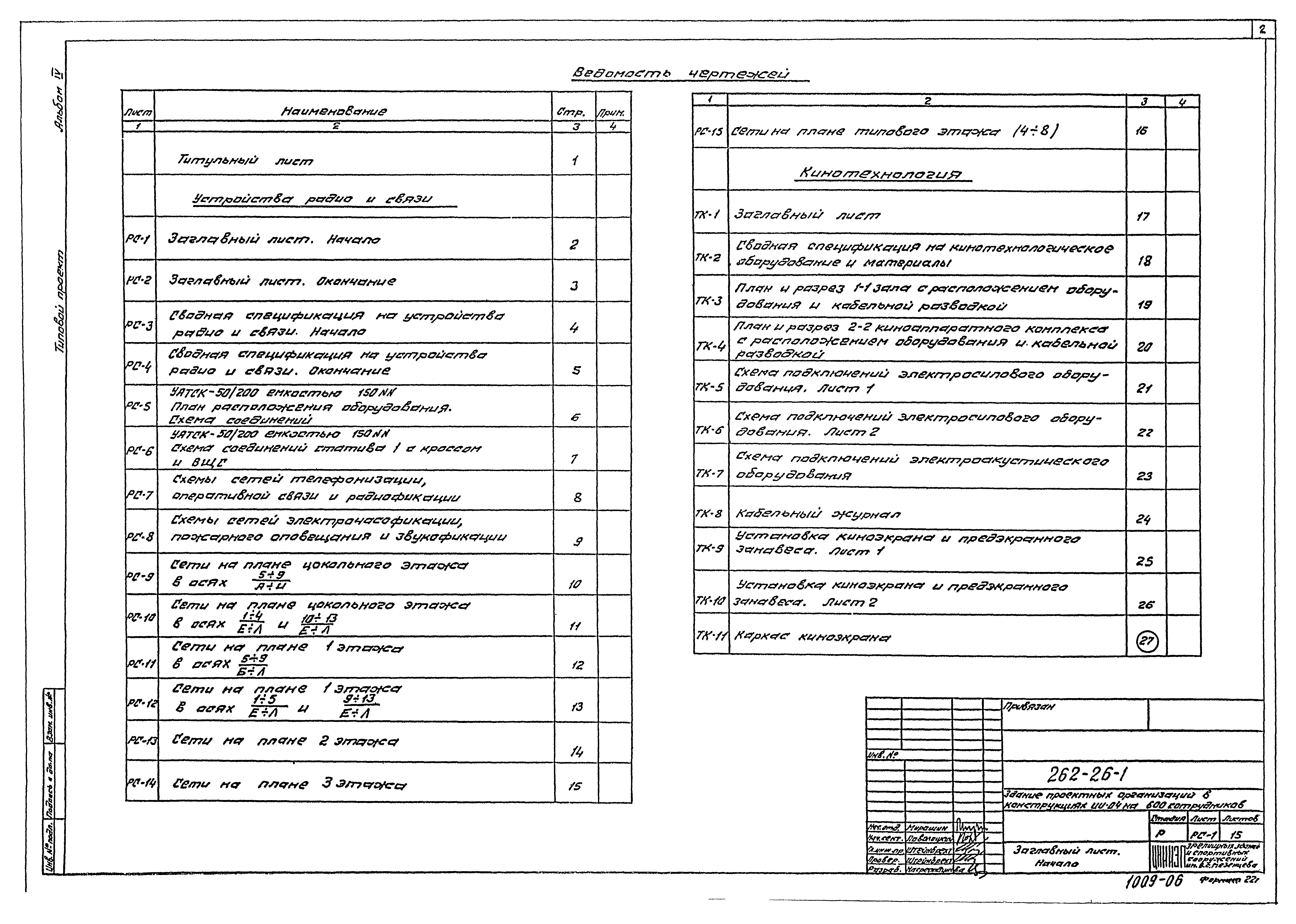 Типовой проект 262-26-1