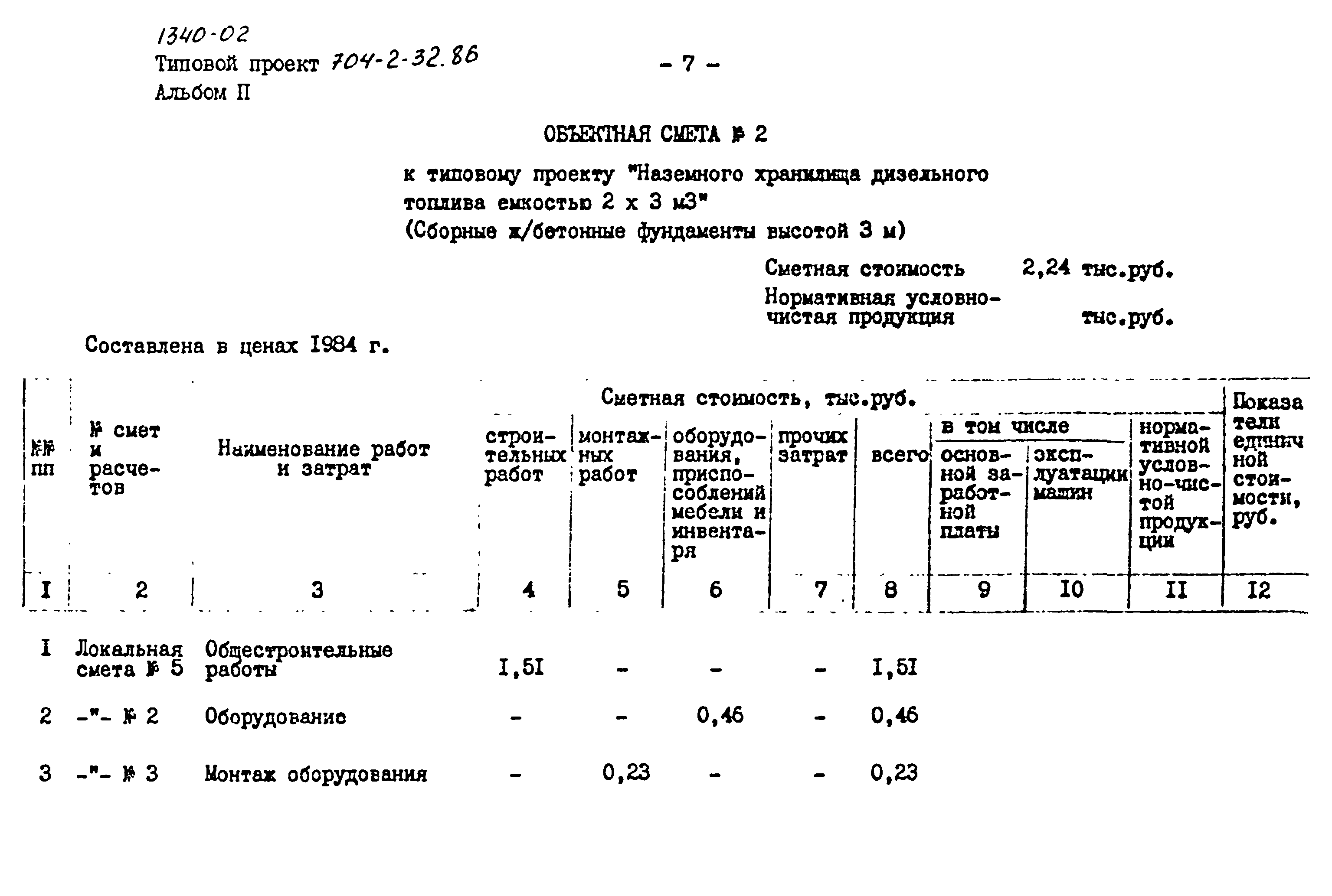 Типовой проект 704-2-32.86
