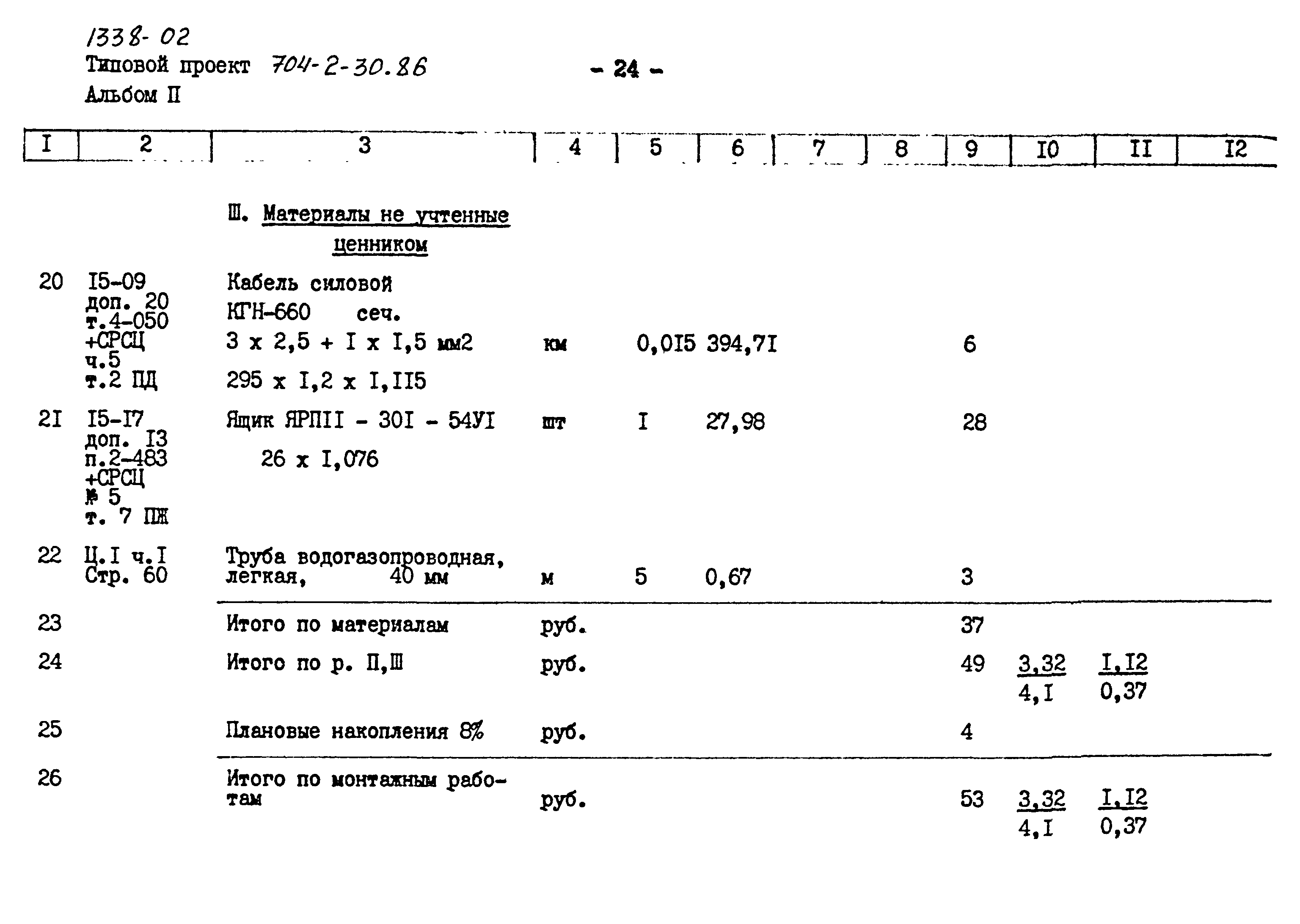 Типовой проект 704-2-30.86