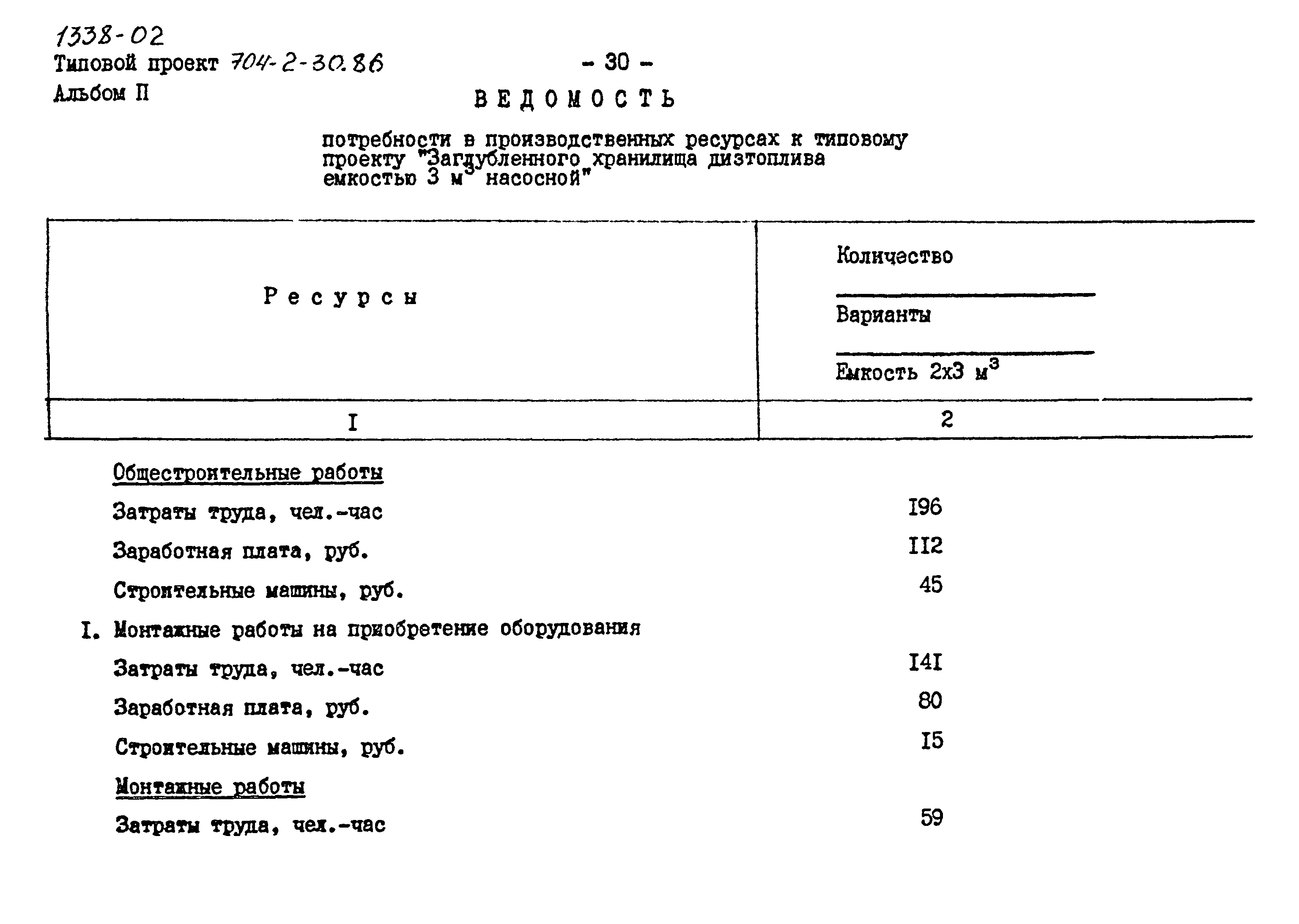 Типовой проект 704-2-30.86