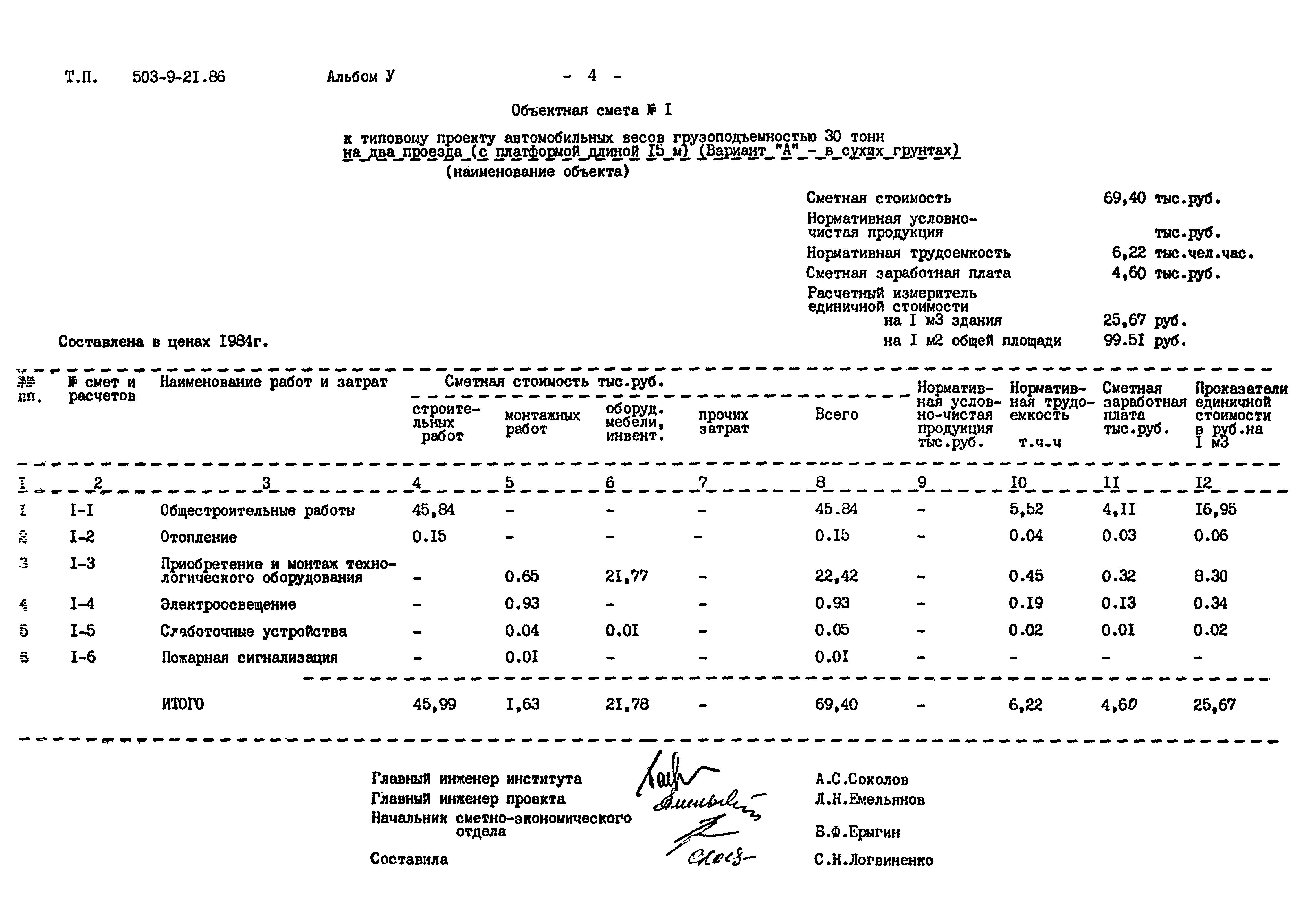 Типовой проект 503-9-21.86