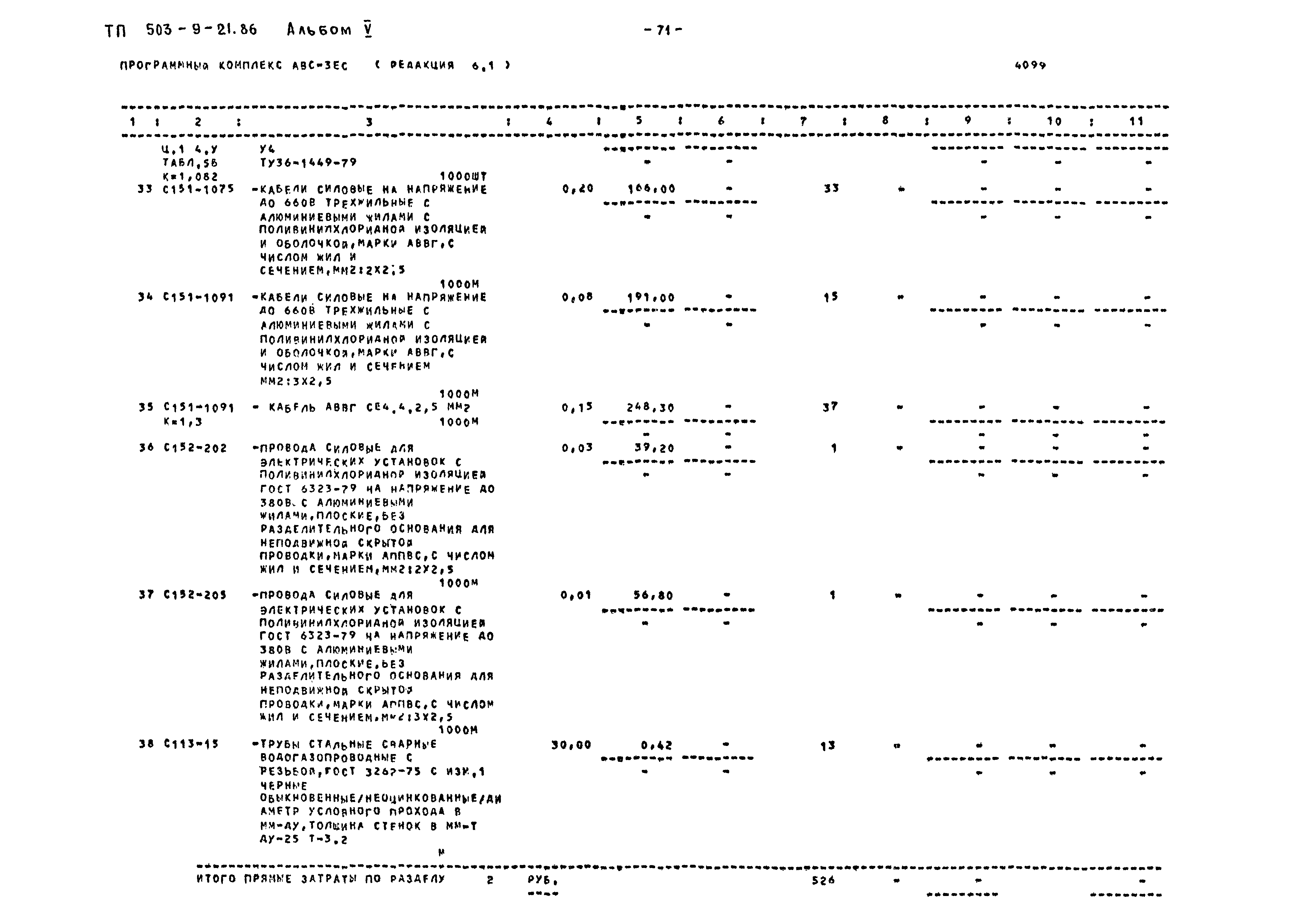 Типовой проект 503-9-21.86