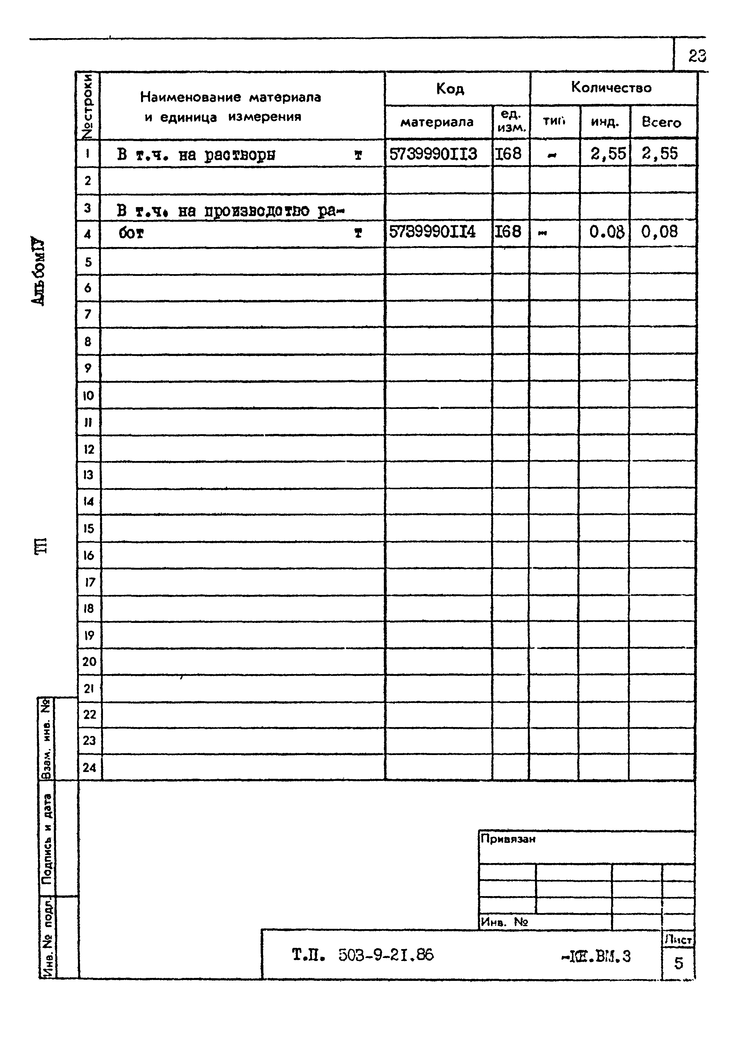 Типовой проект 503-9-21.86