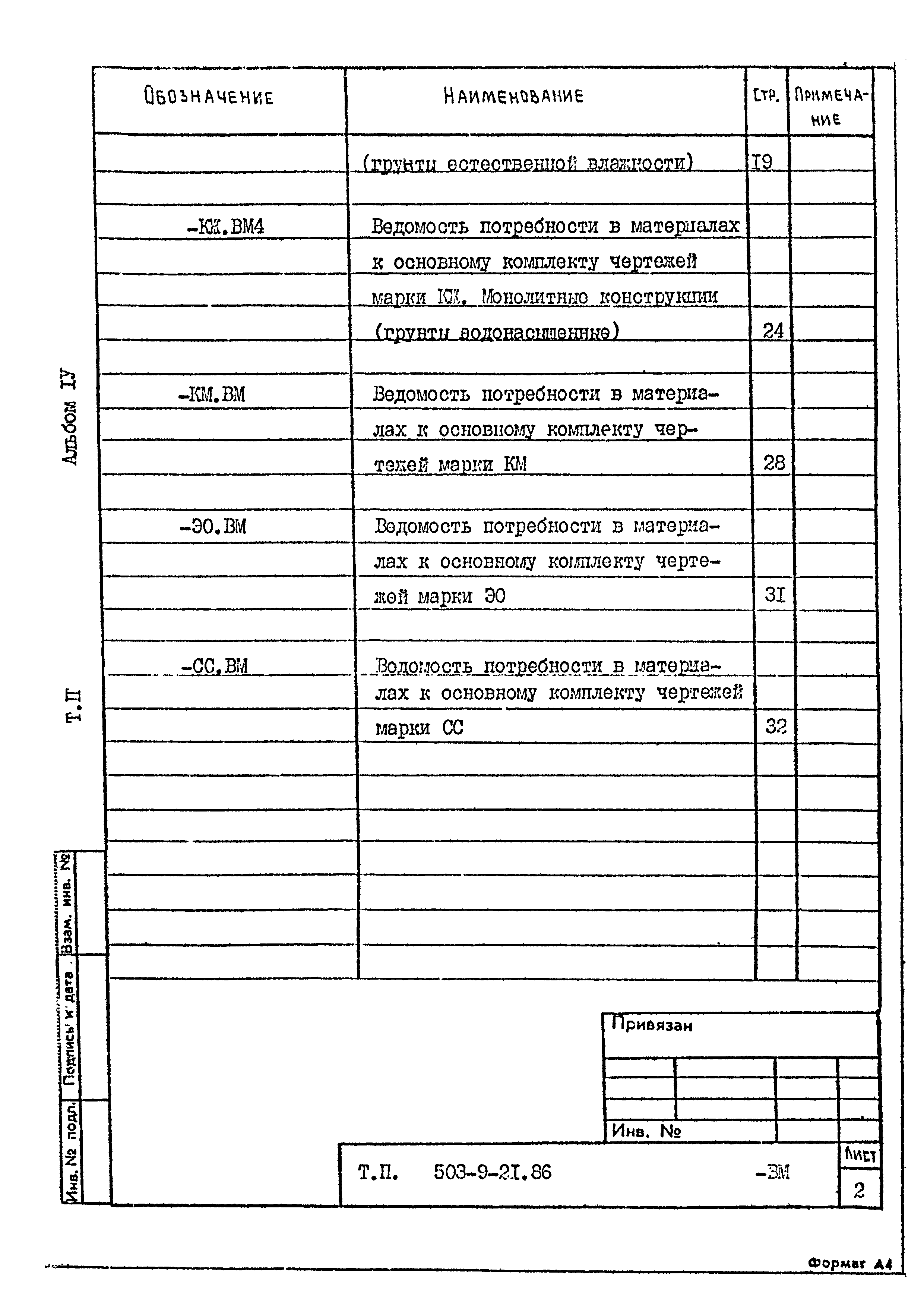 Типовой проект 503-9-21.86