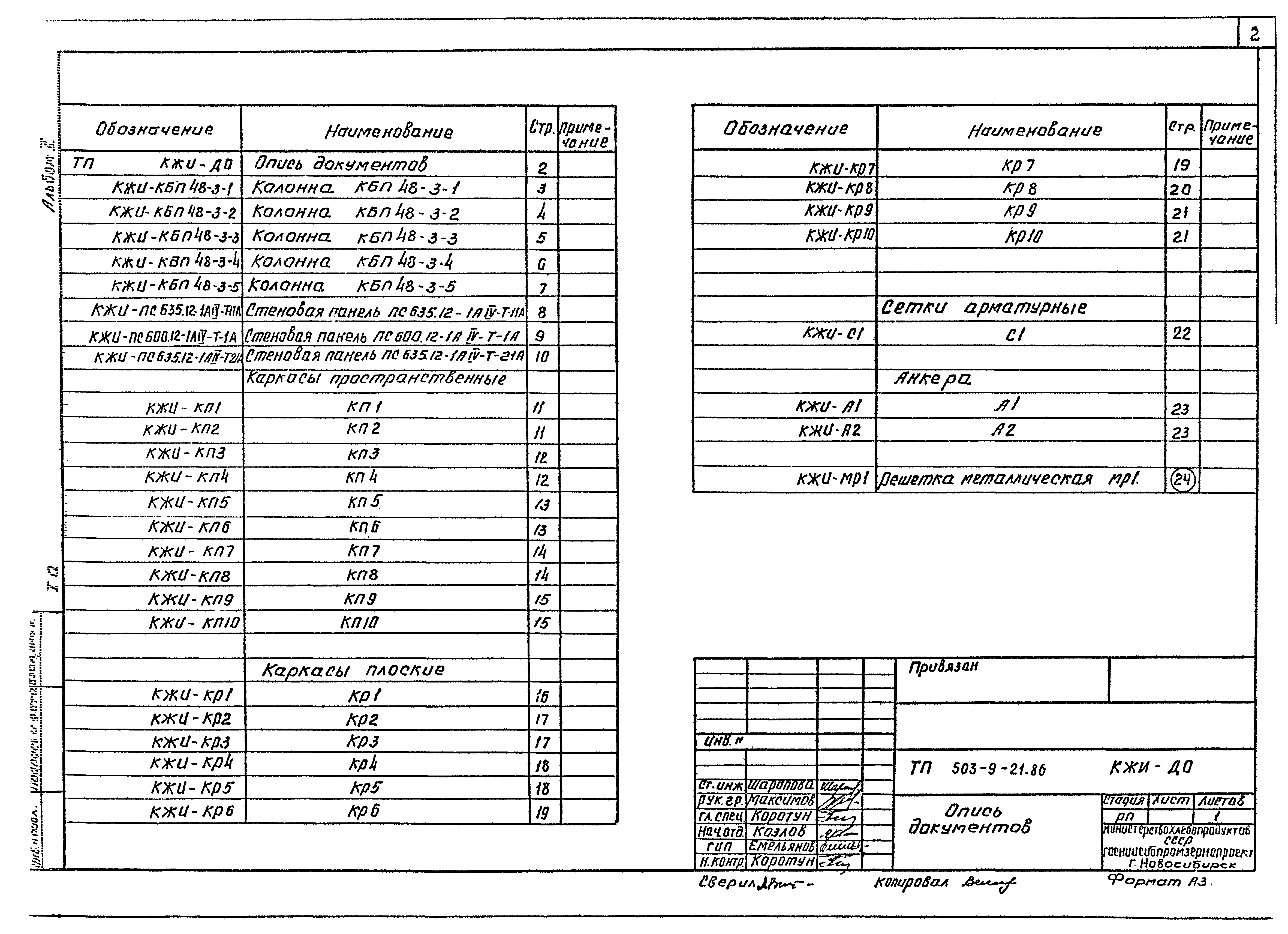 Типовой проект 503-9-21.86