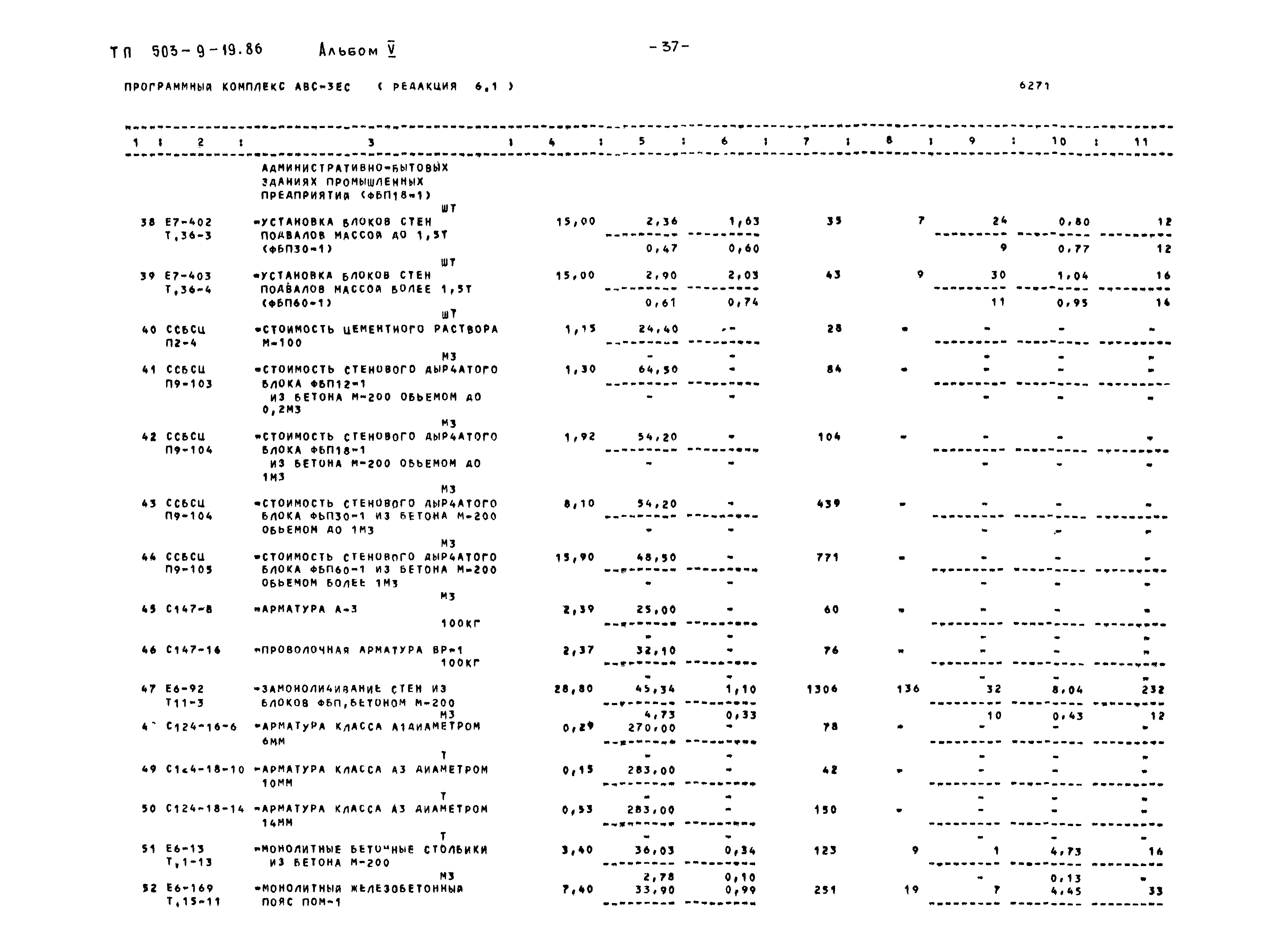 Типовой проект 503-9-19.86