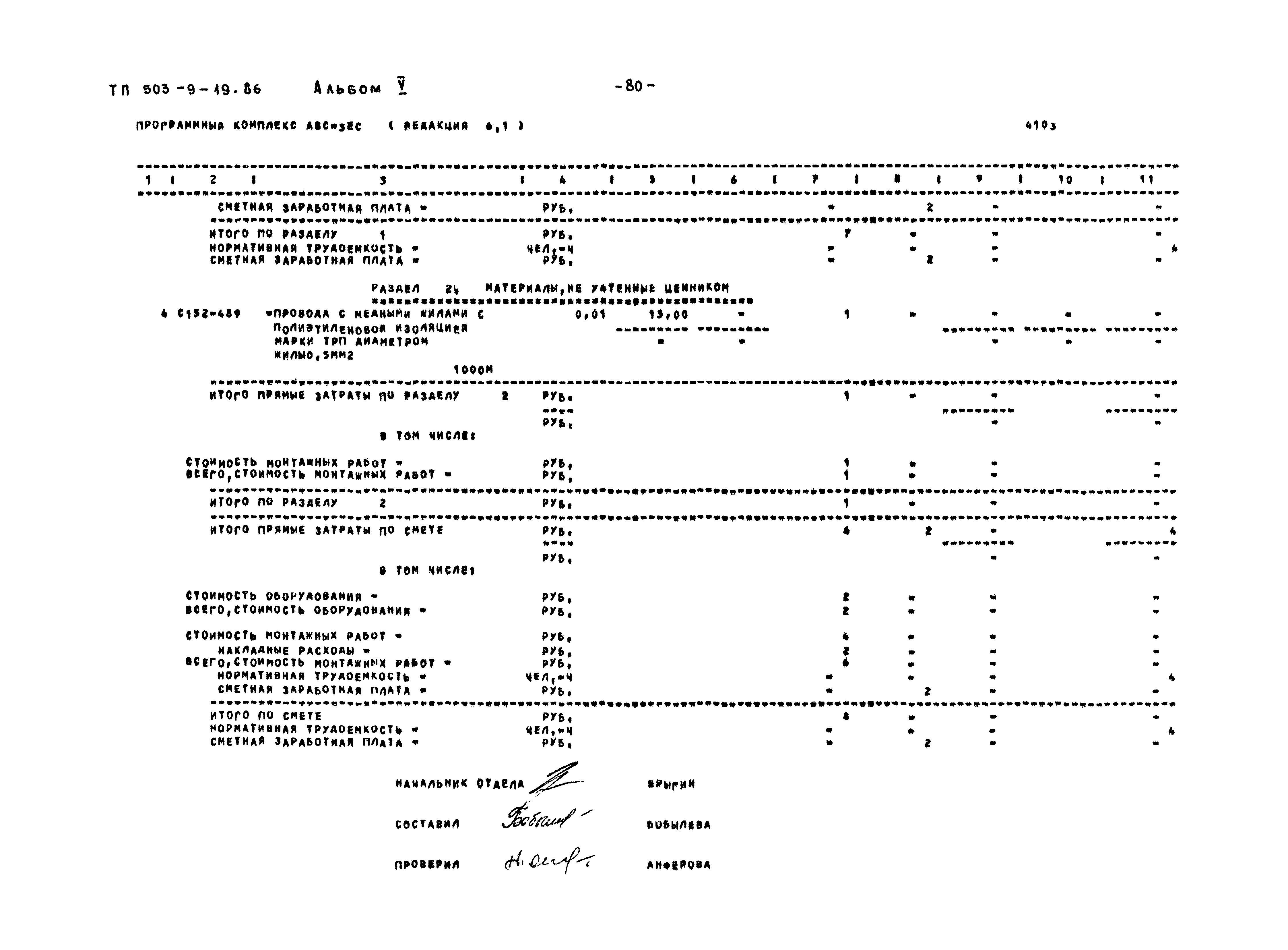 Типовой проект 503-9-19.86
