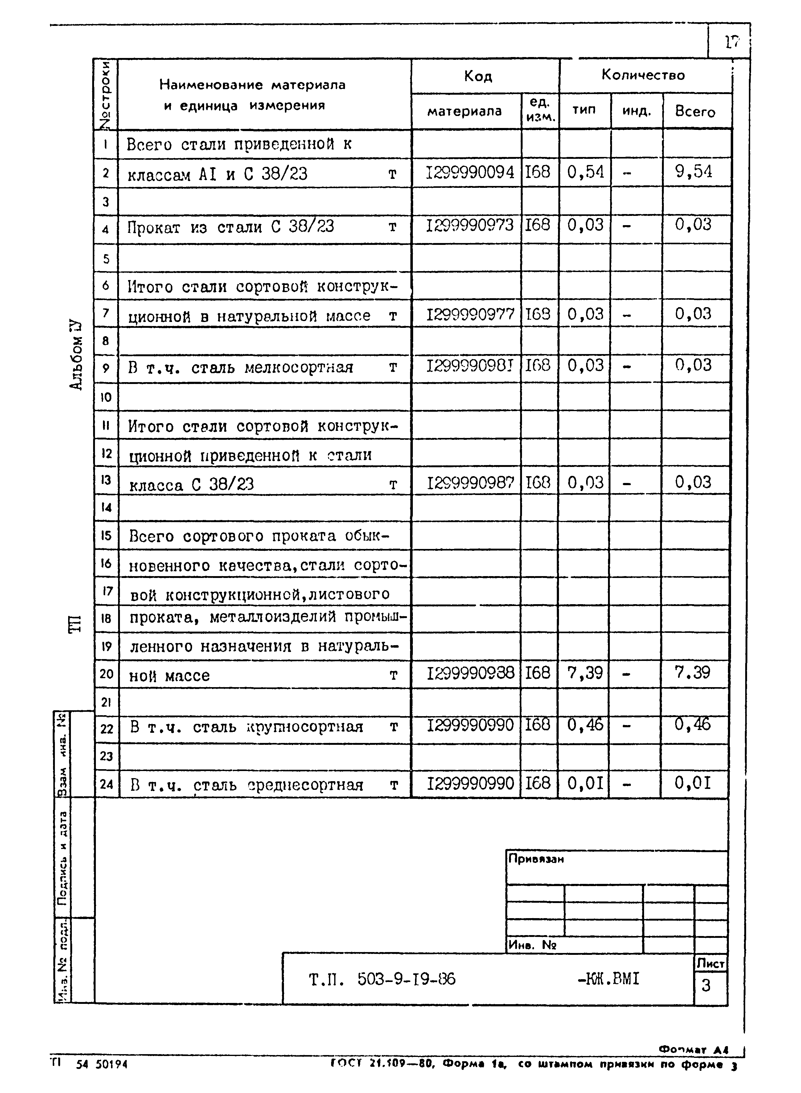 Типовой проект 503-9-19.86