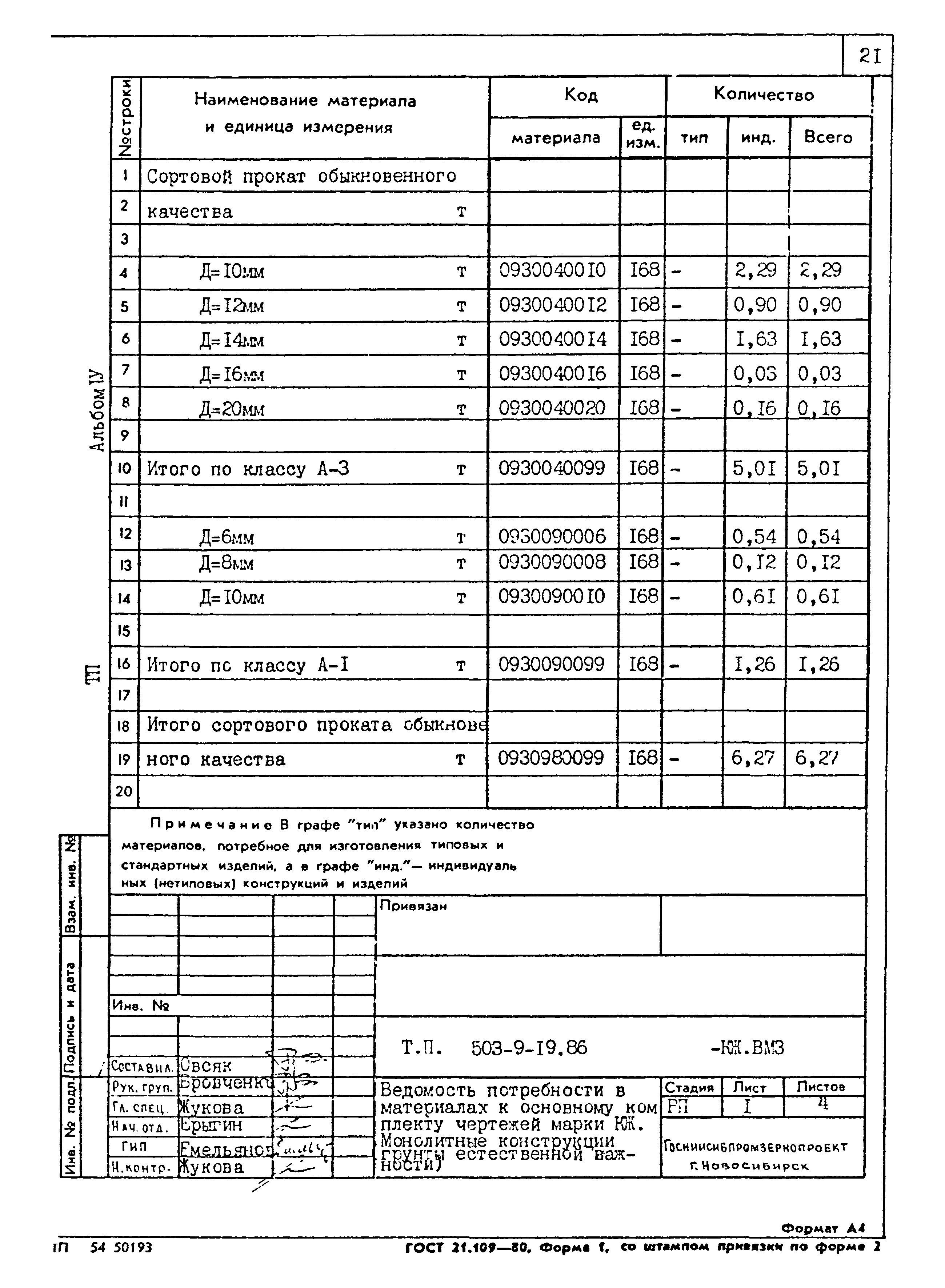 Типовой проект 503-9-19.86