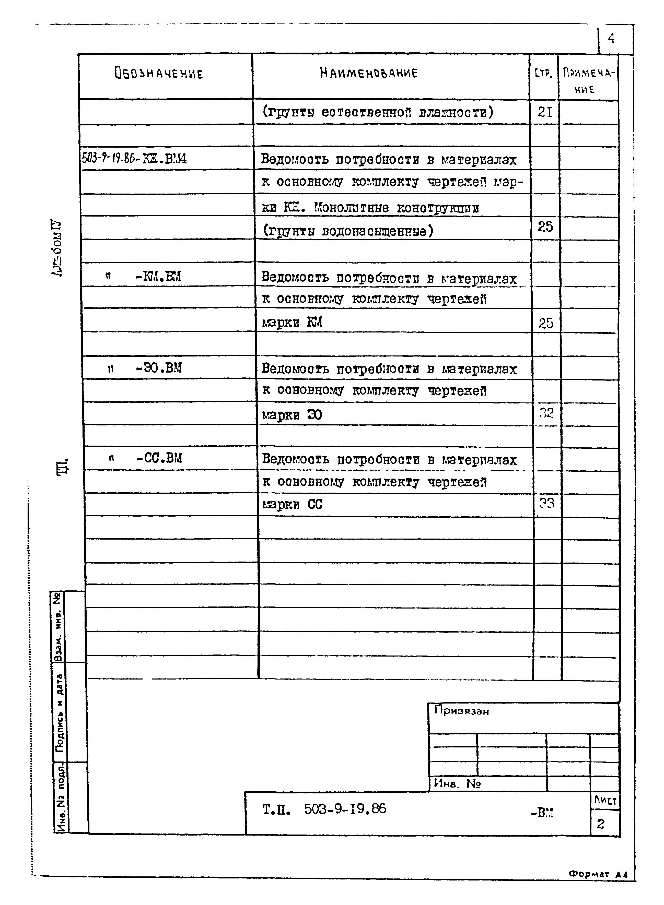 Типовой проект 503-9-19.86