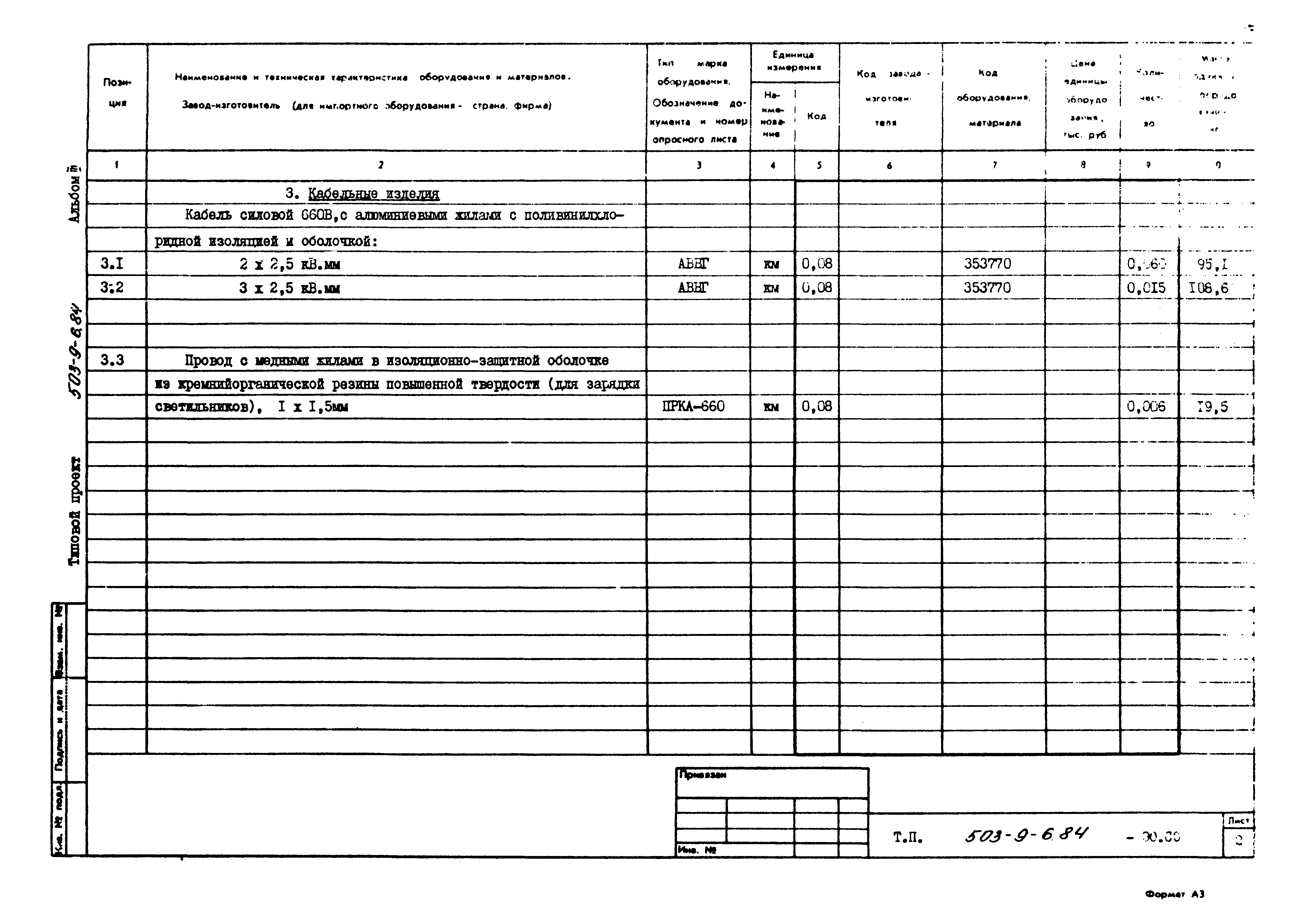 Типовой проект 503-9-6.84