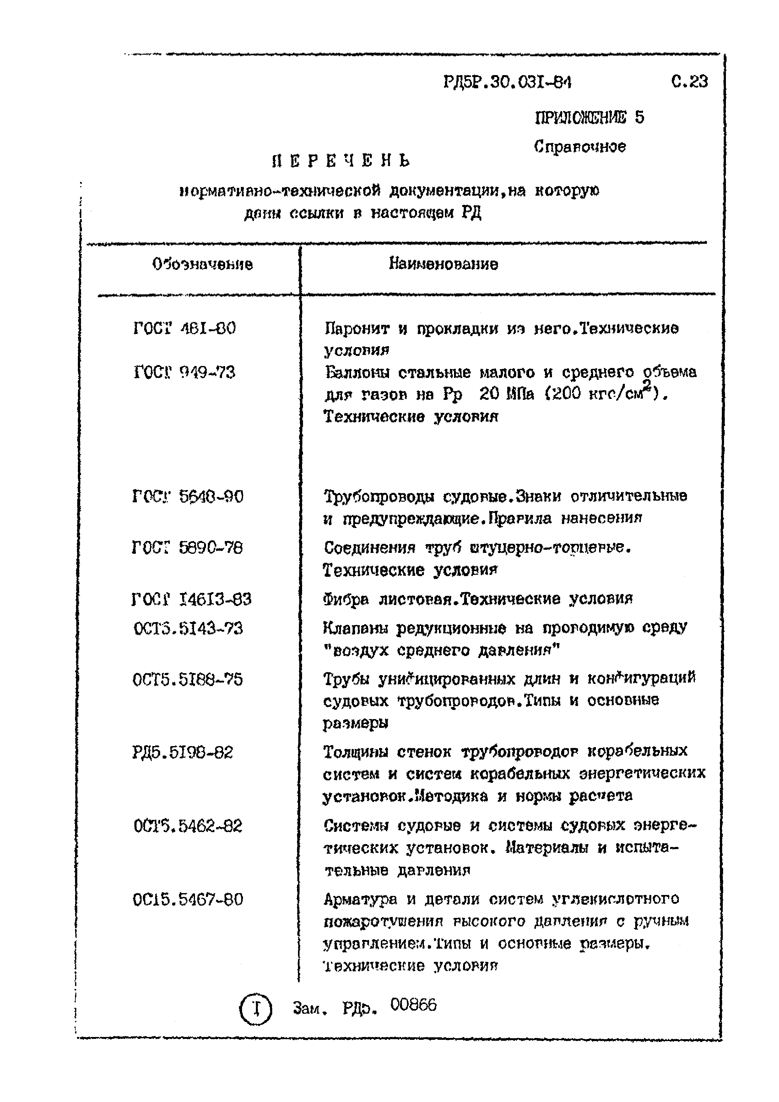 РД 5.30.031-84