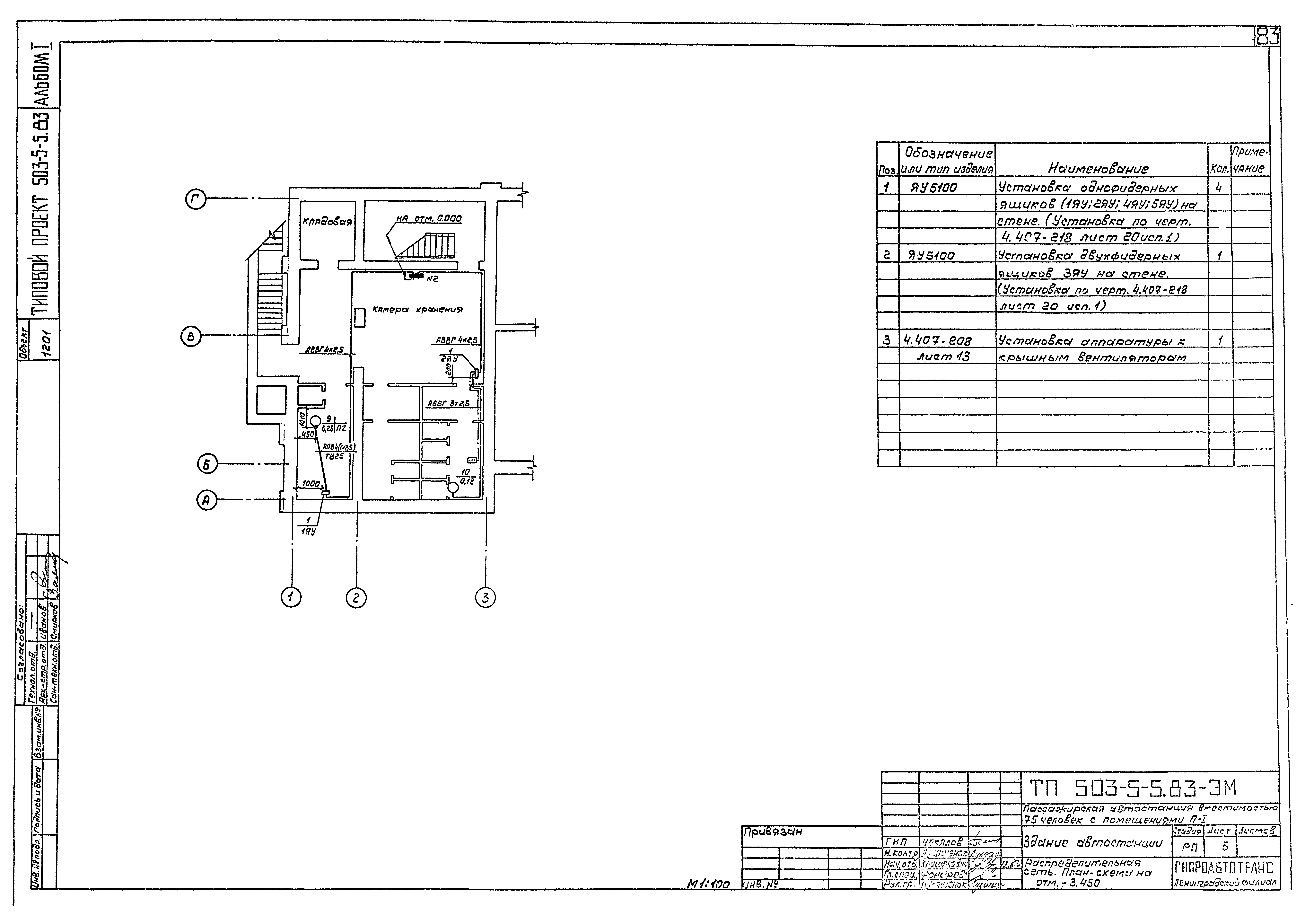 Типовой проект 503-5-5.83