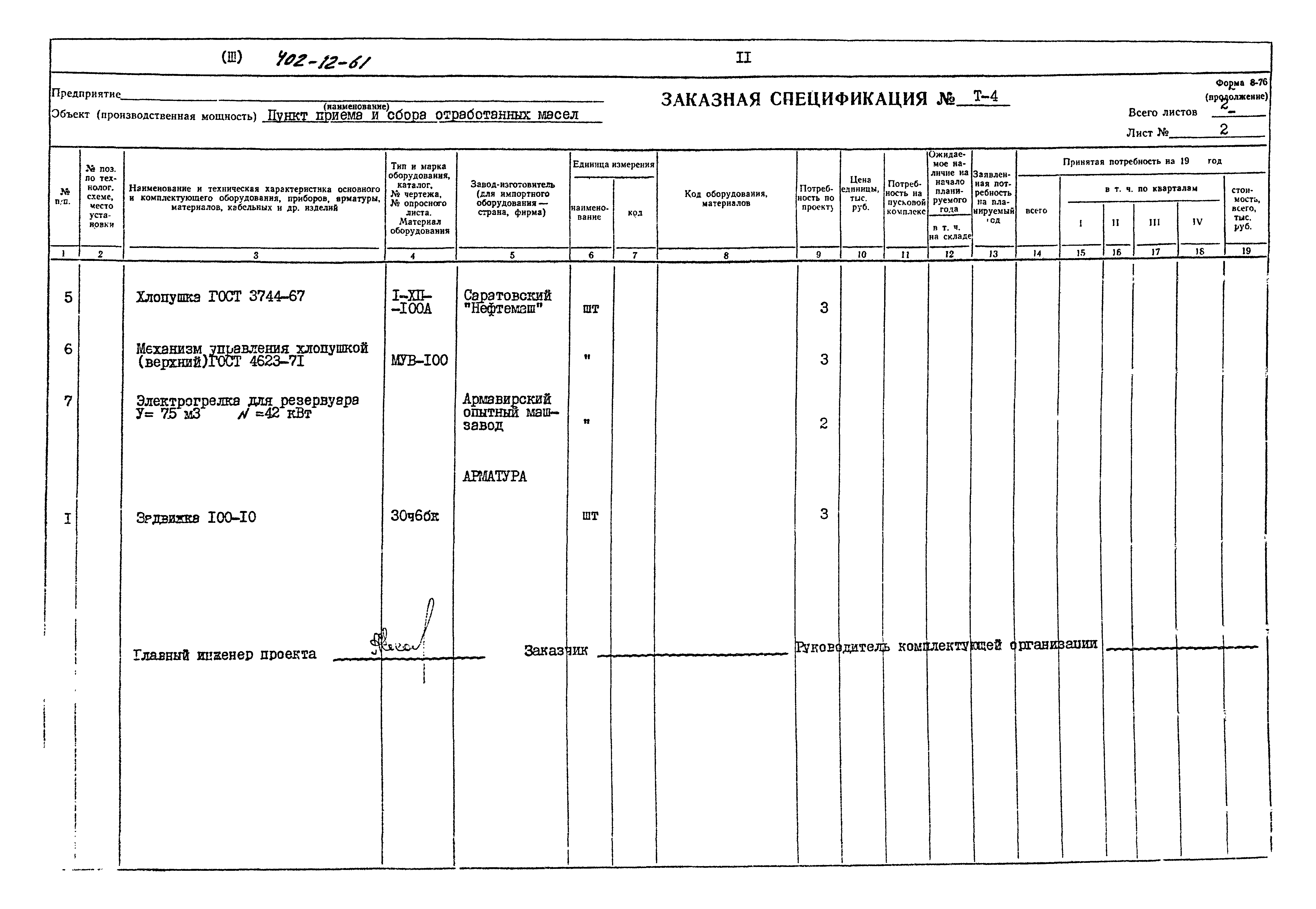 Типовой проект 402-12-61