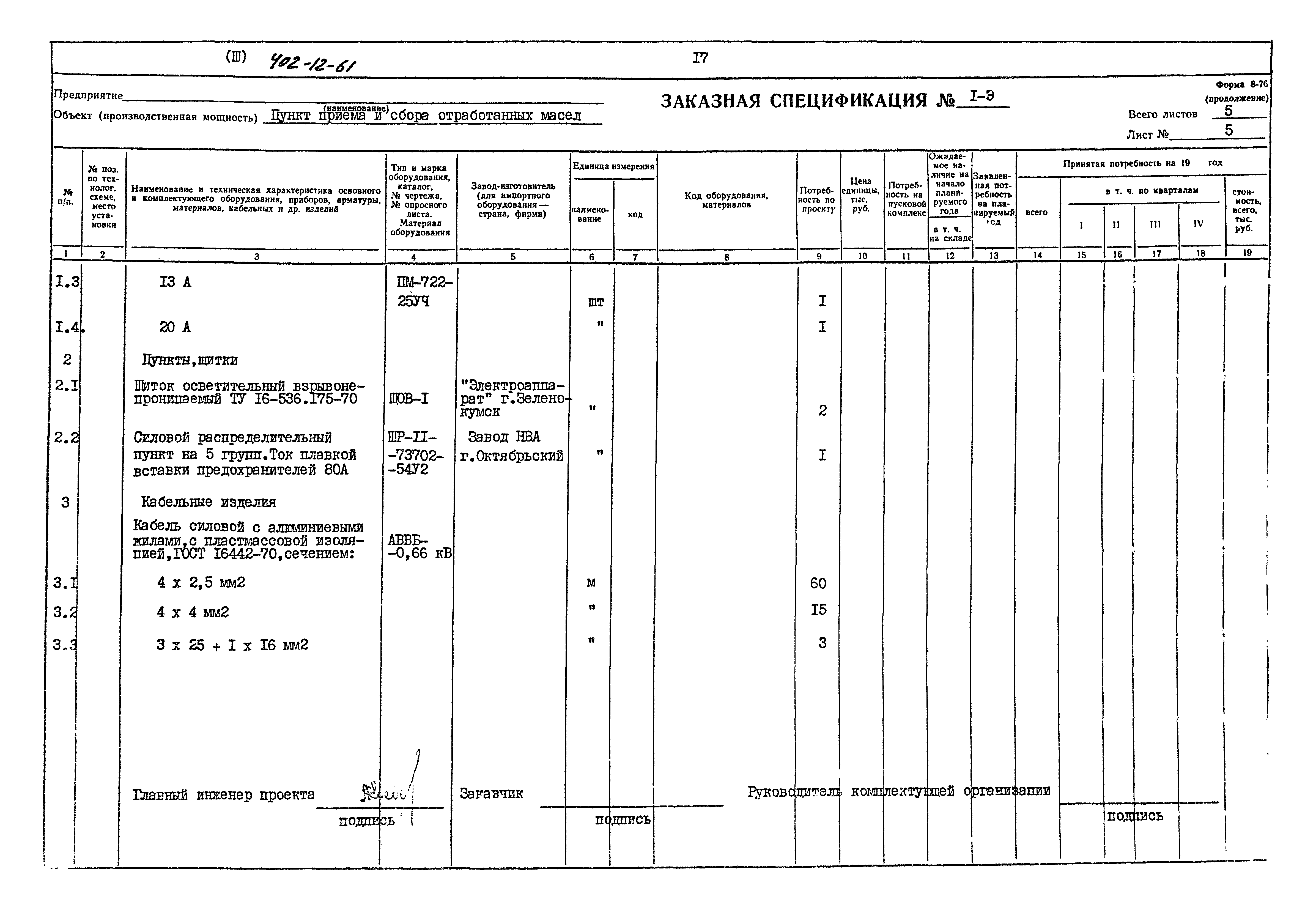Типовой проект 402-12-61