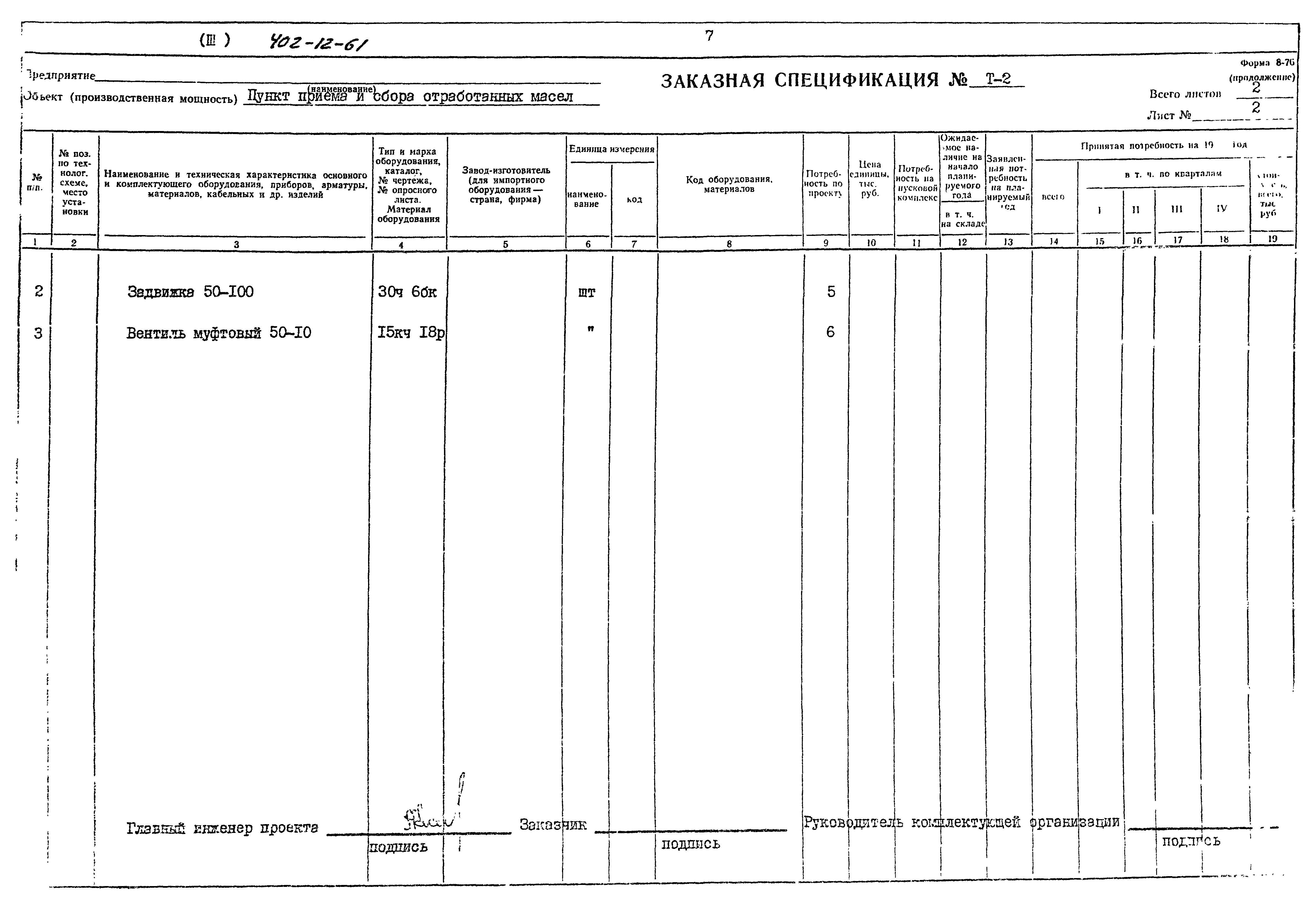 Типовой проект 402-12-61