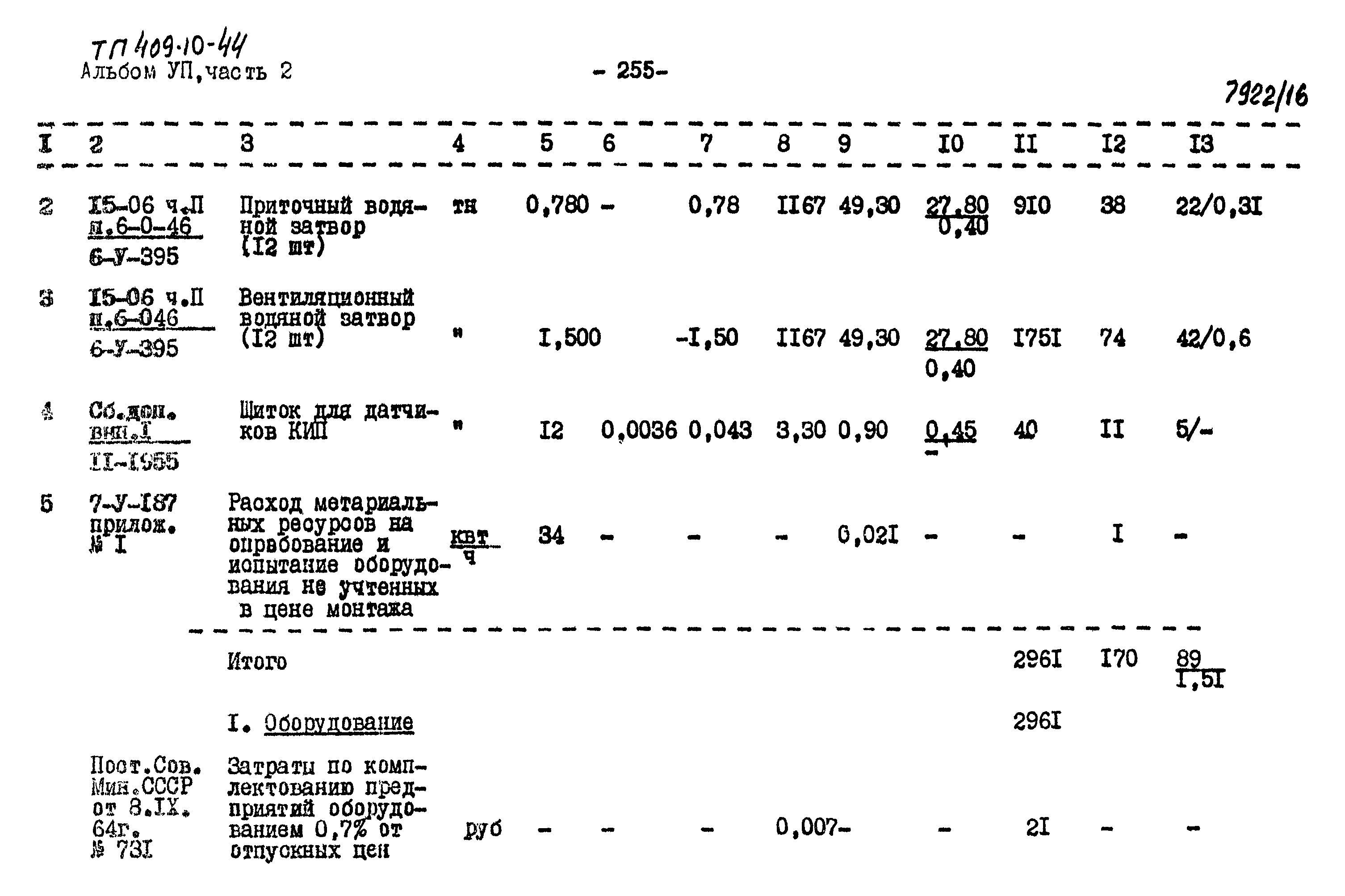 Типовой проект 409-10-44