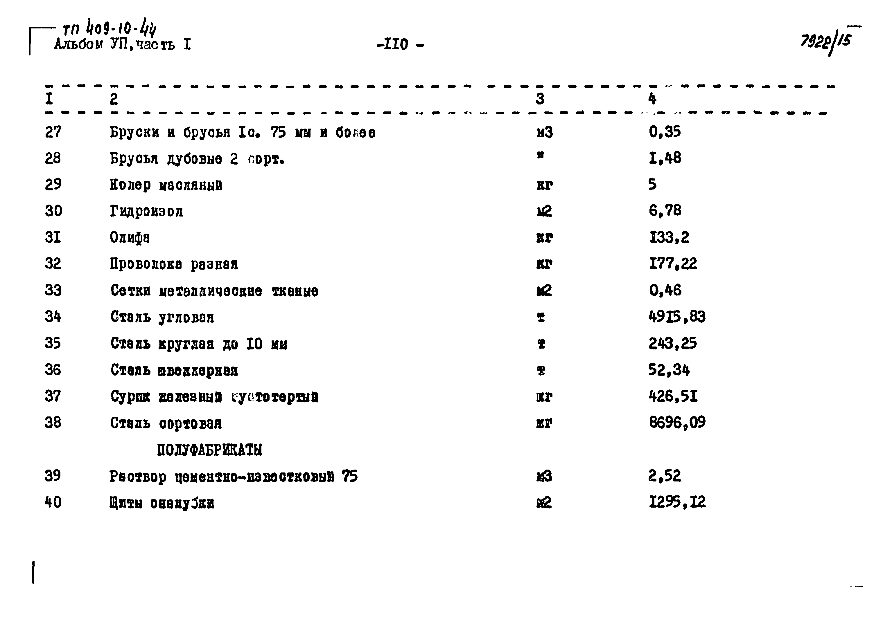 Типовой проект 409-10-44