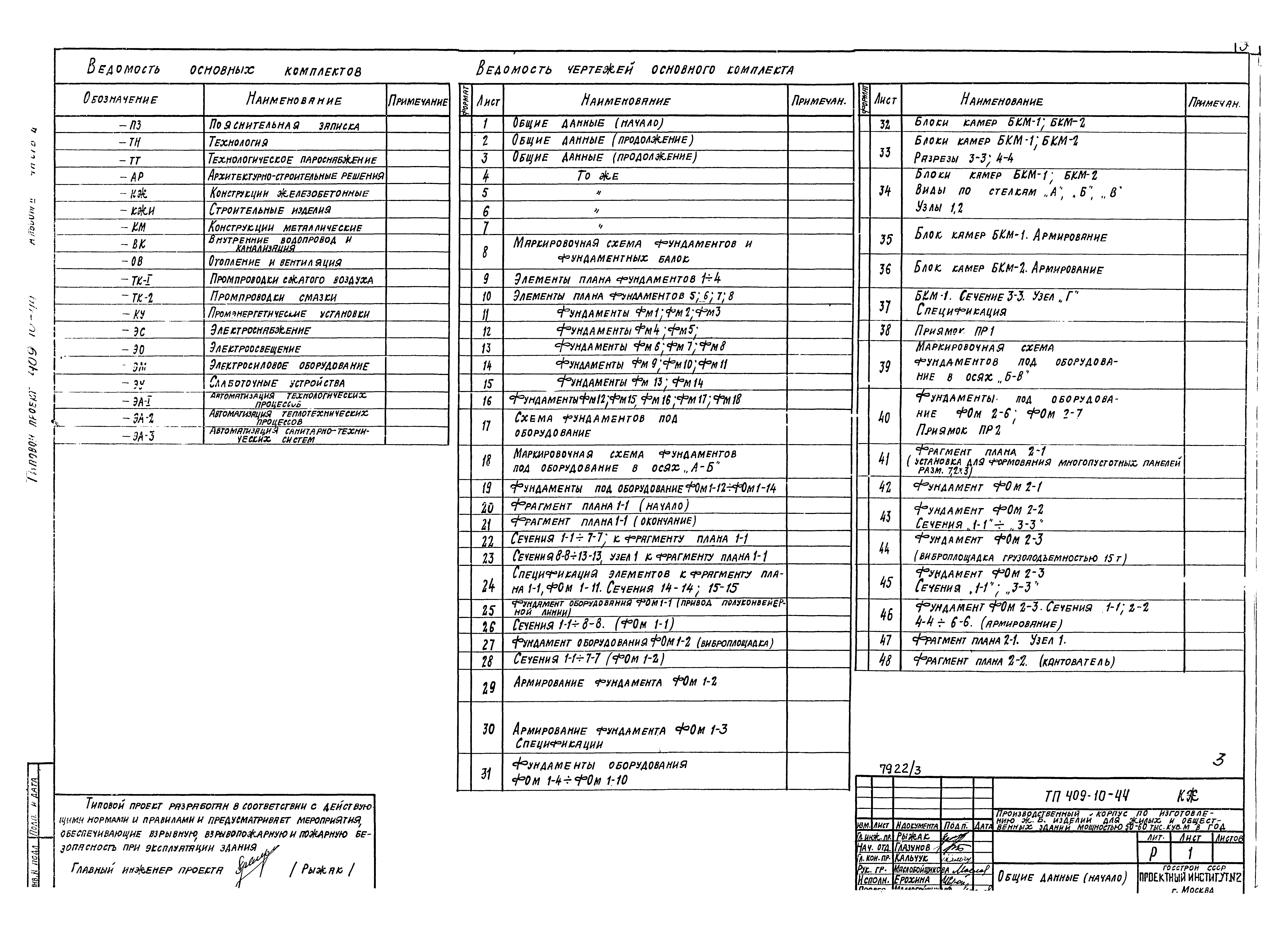 Типовой проект 409-10-44