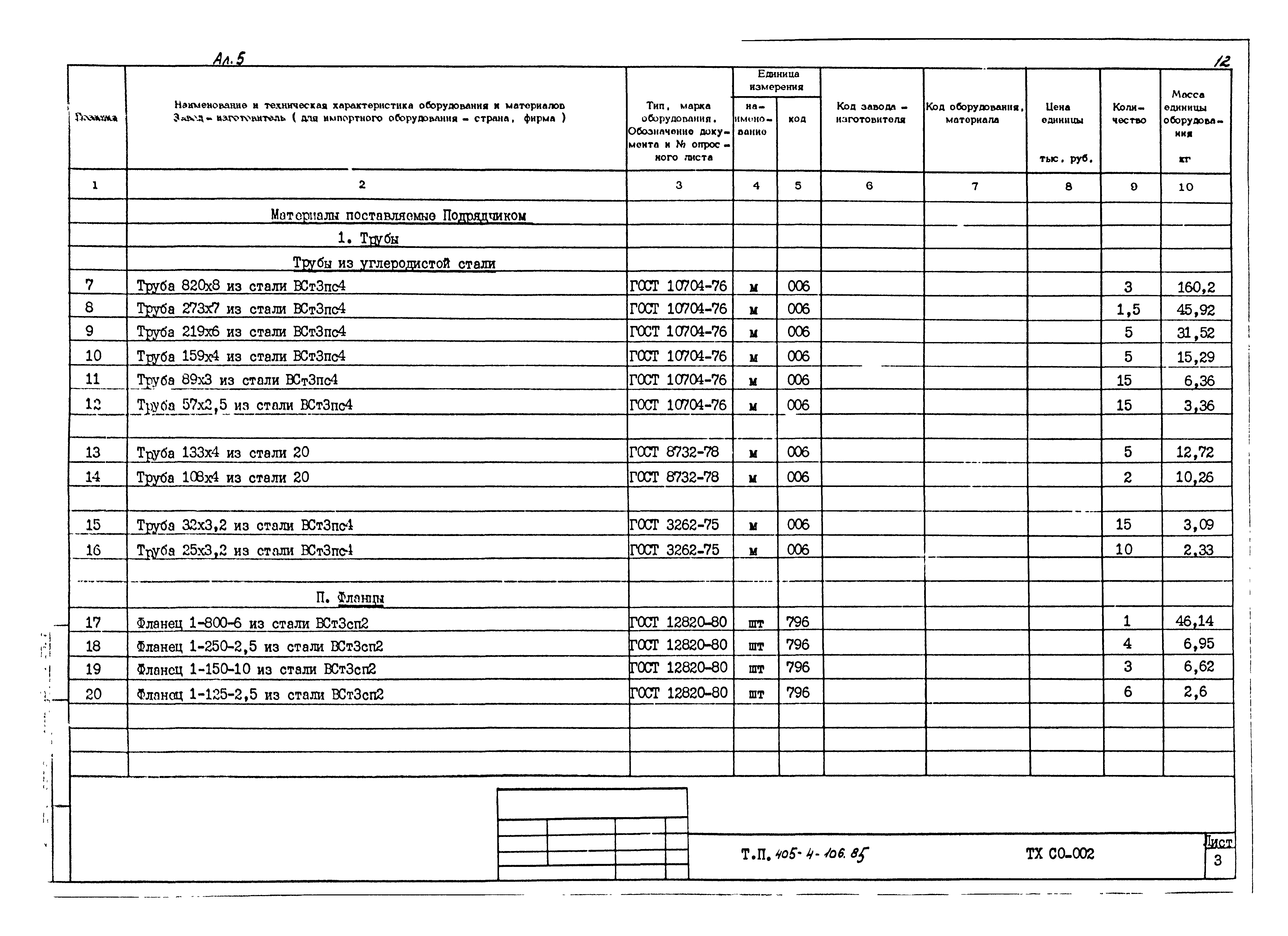 Типовой проект 405-4-106.85