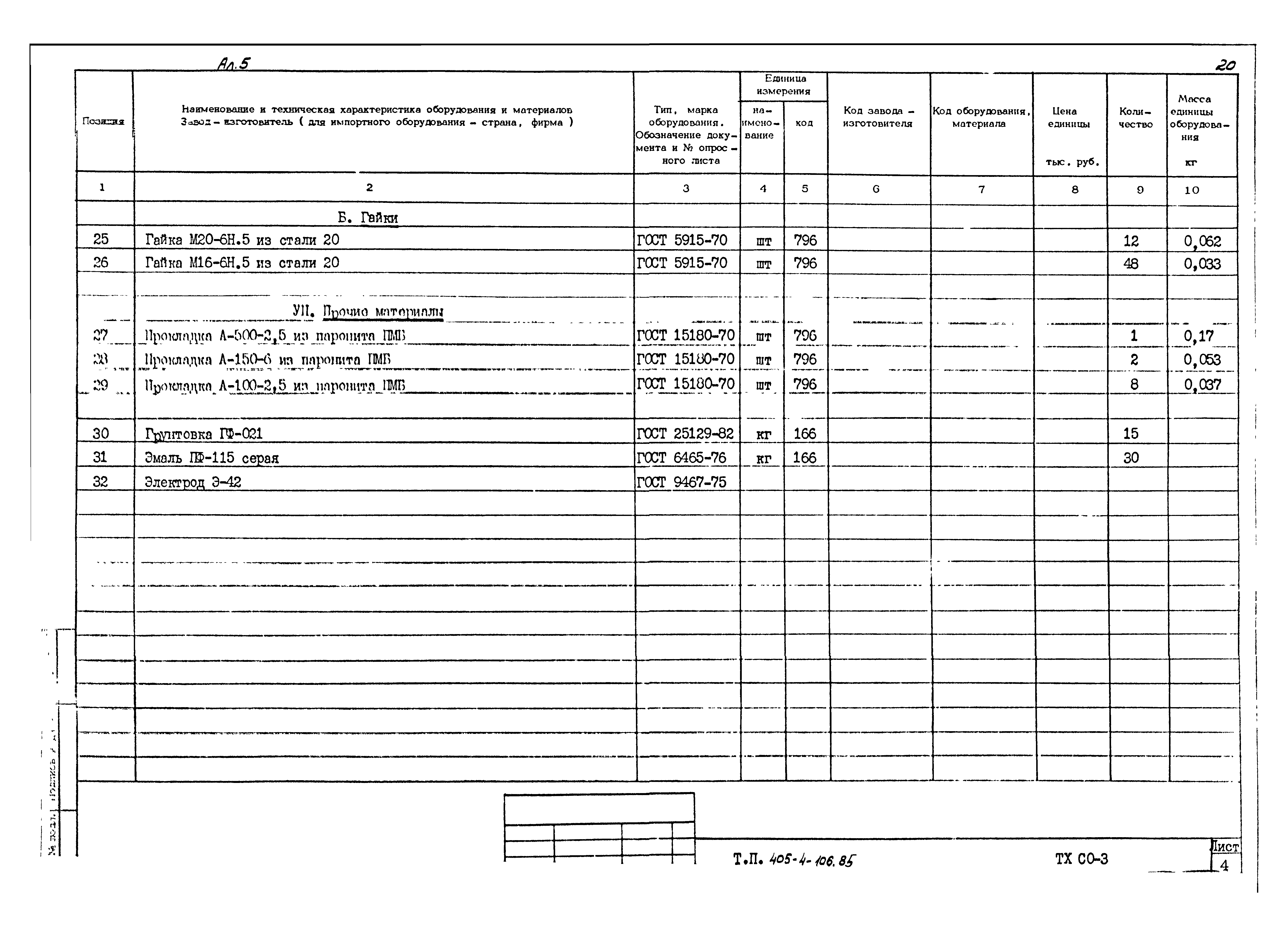 Типовой проект 405-4-106.85