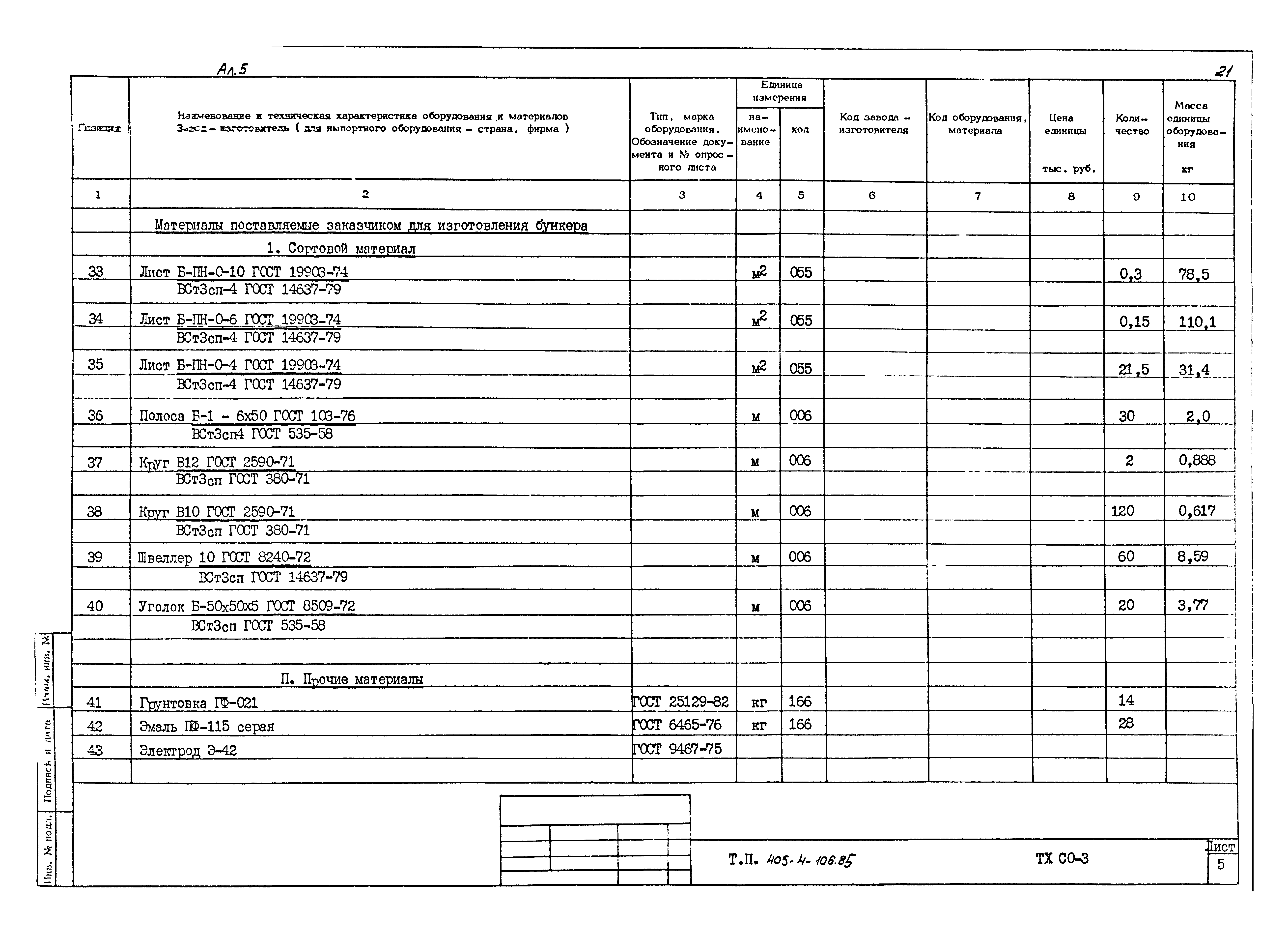 Типовой проект 405-4-106.85