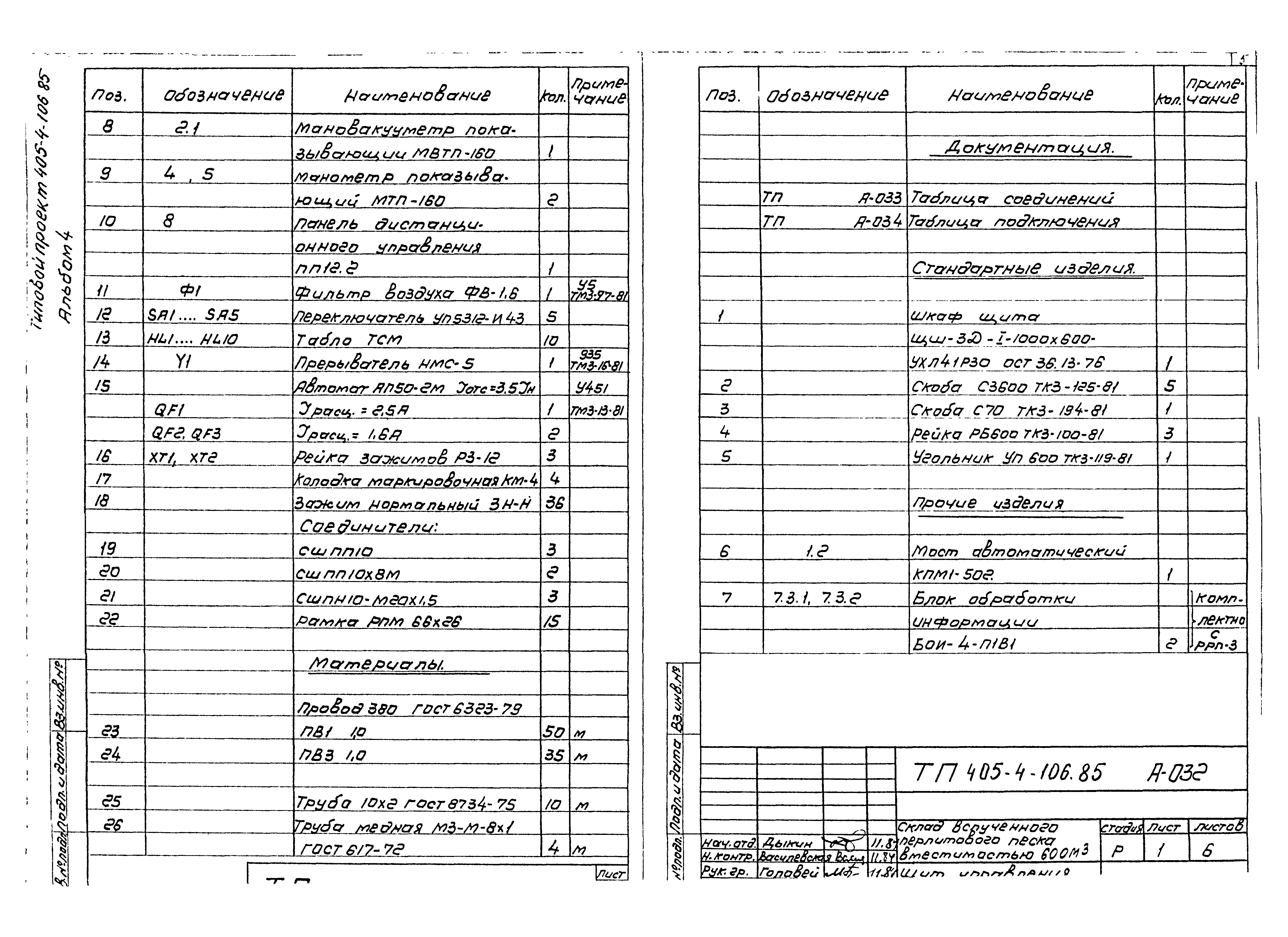 Типовой проект 405-4-106.85