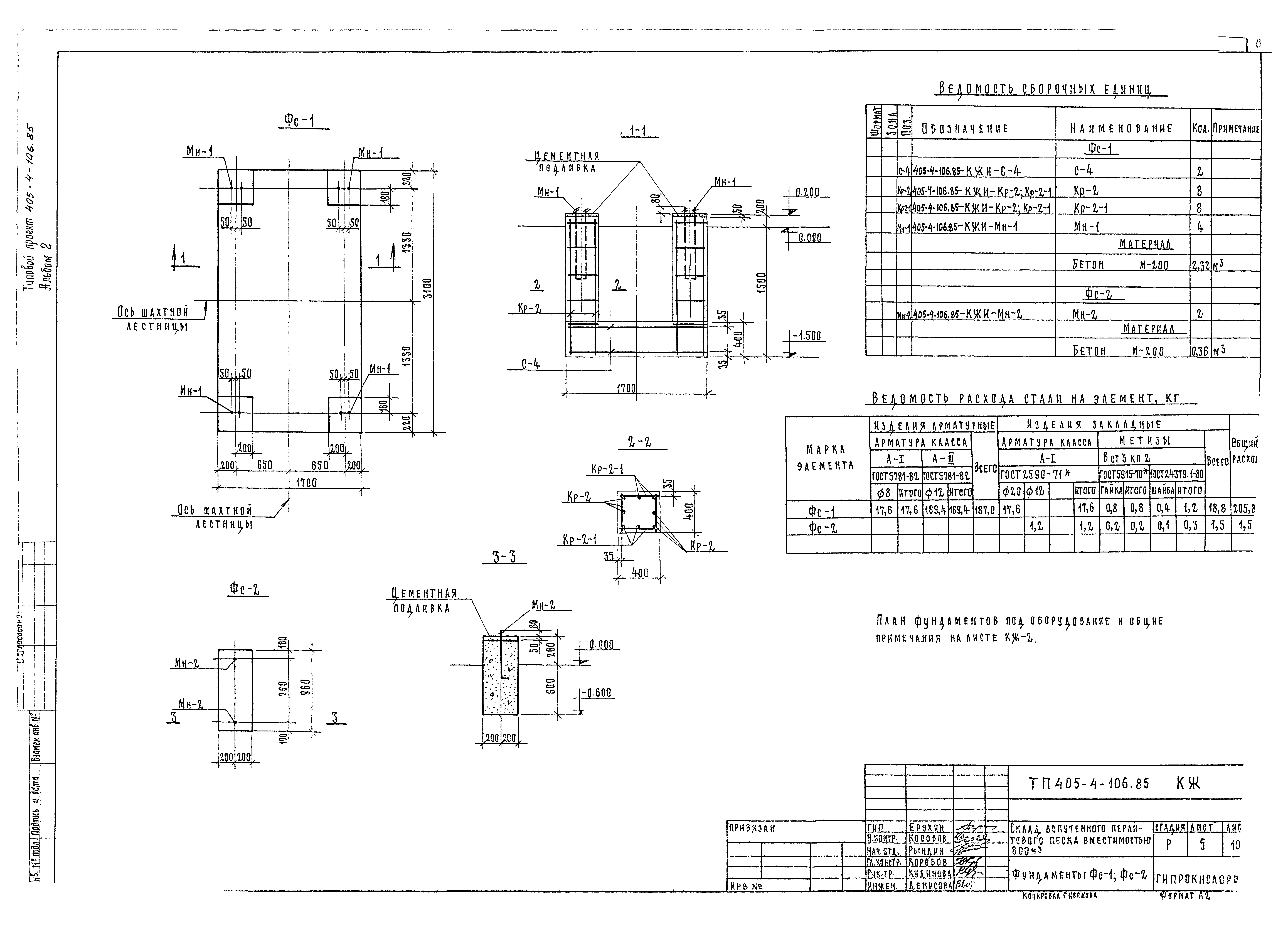 Типовой проект 405-4-106.85