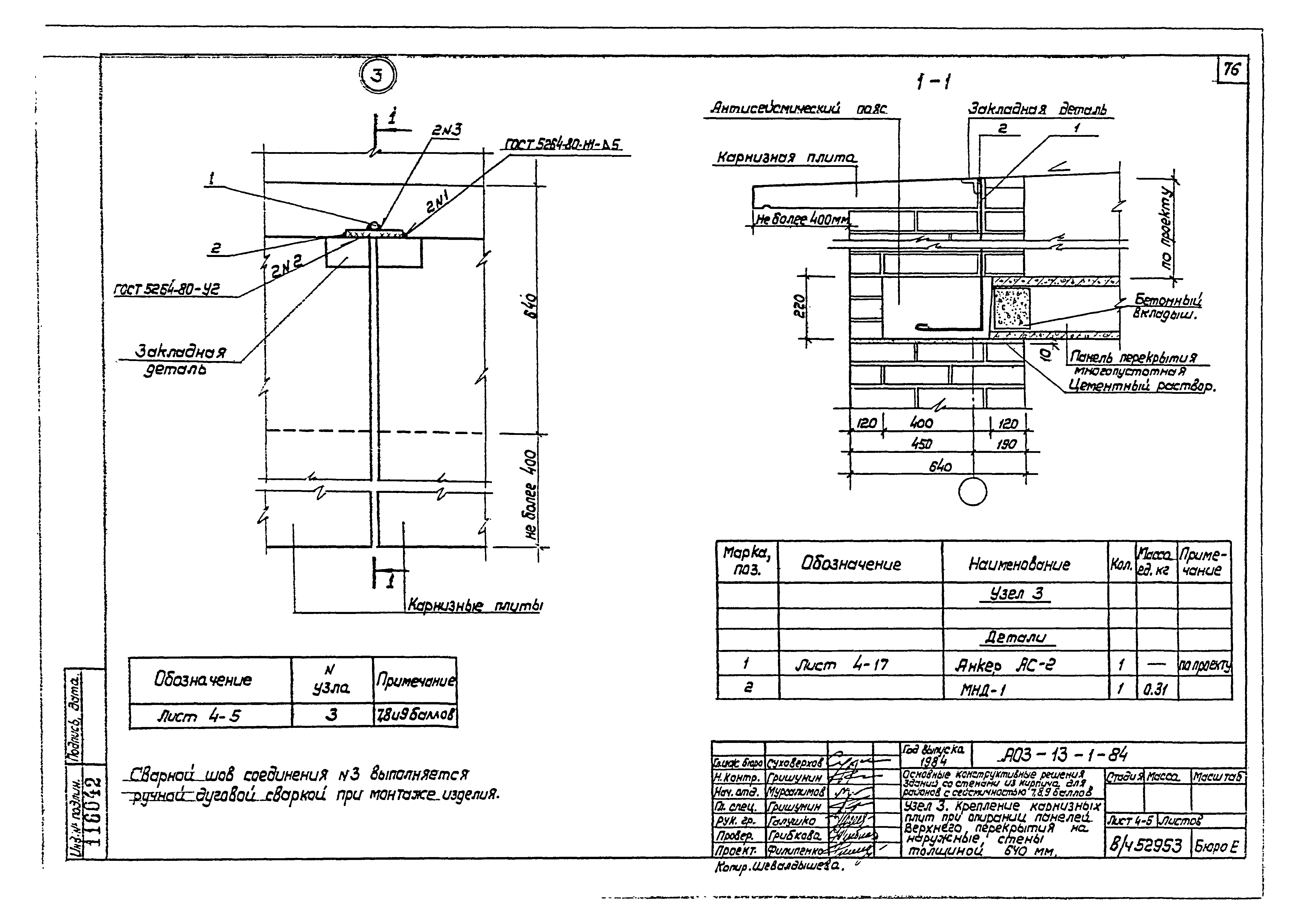 Серия АОЗ-13-1-84