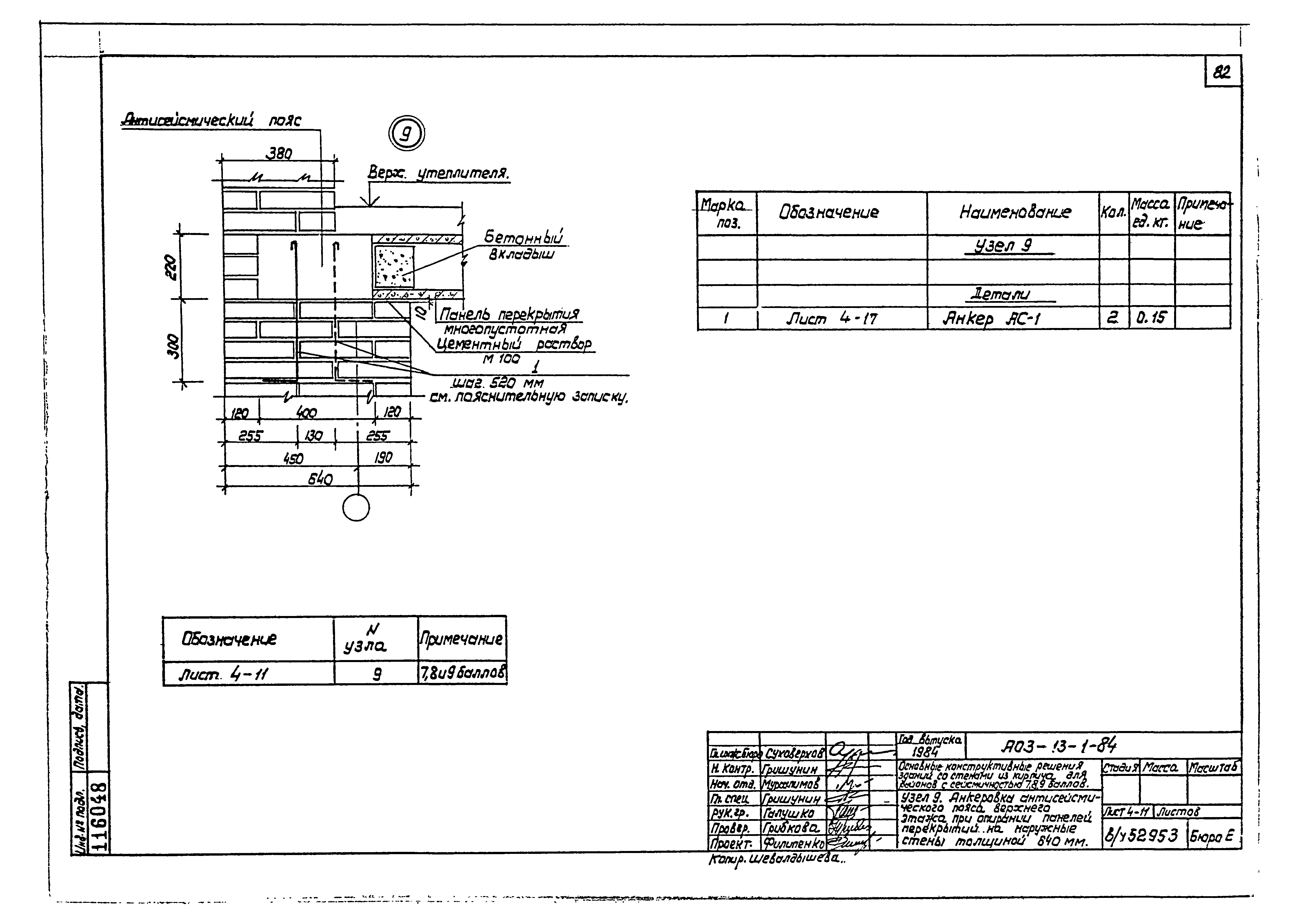 Серия АОЗ-13-1-84