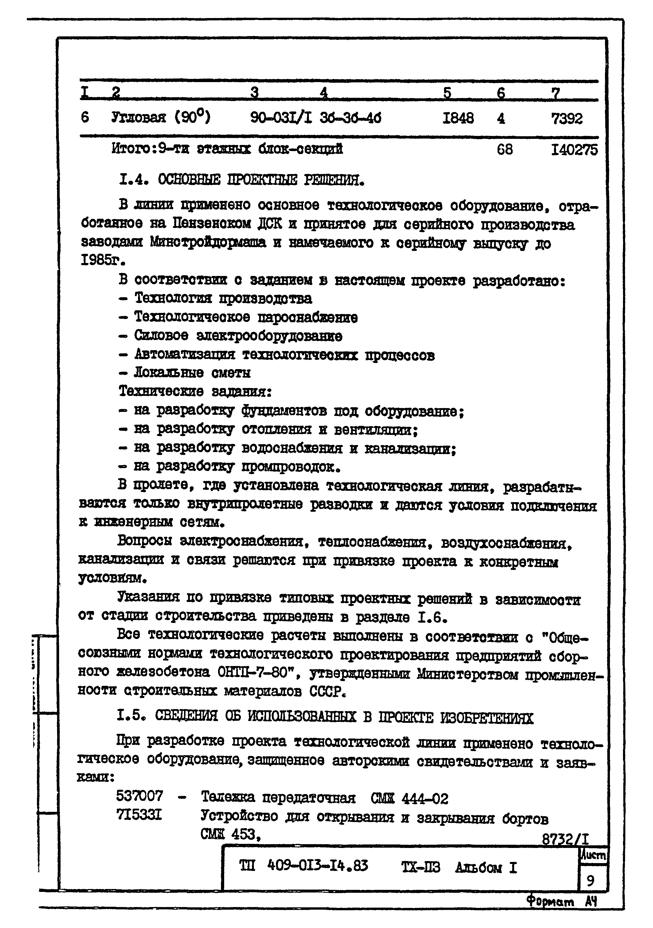 Типовые проектные решения 409-013-14.83