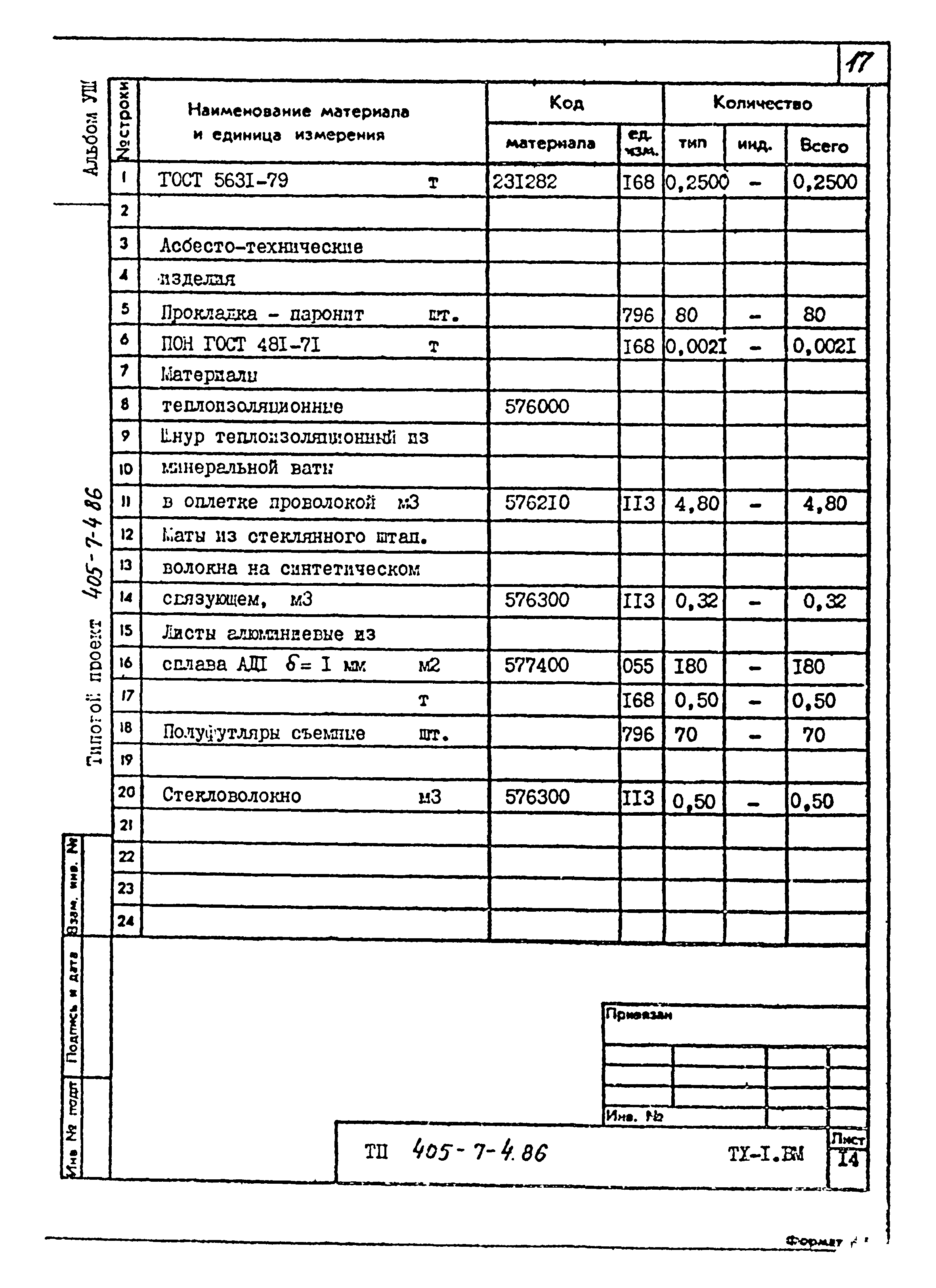 Типовой проект 405-7-4.86