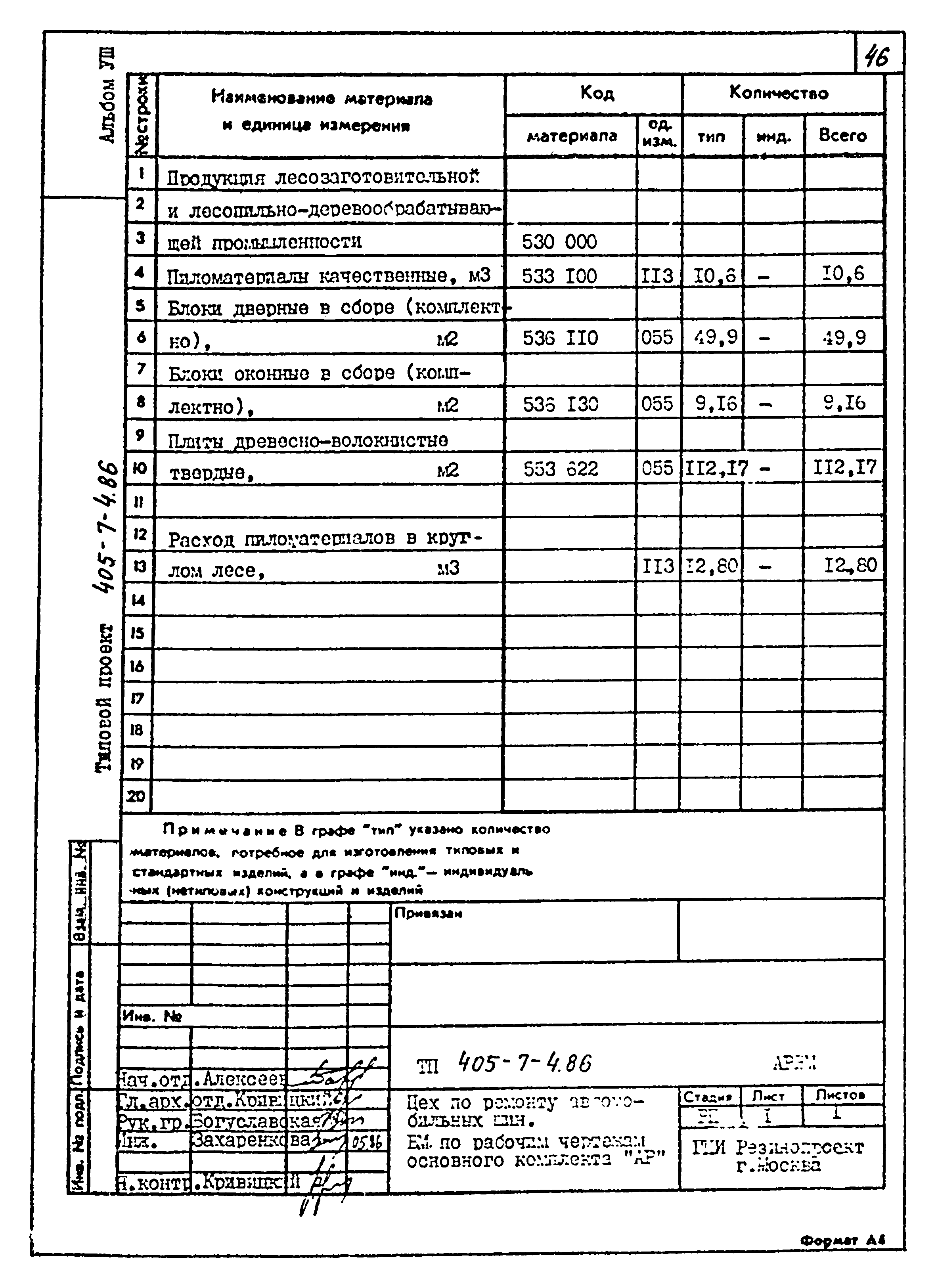 Типовой проект 405-7-4.86