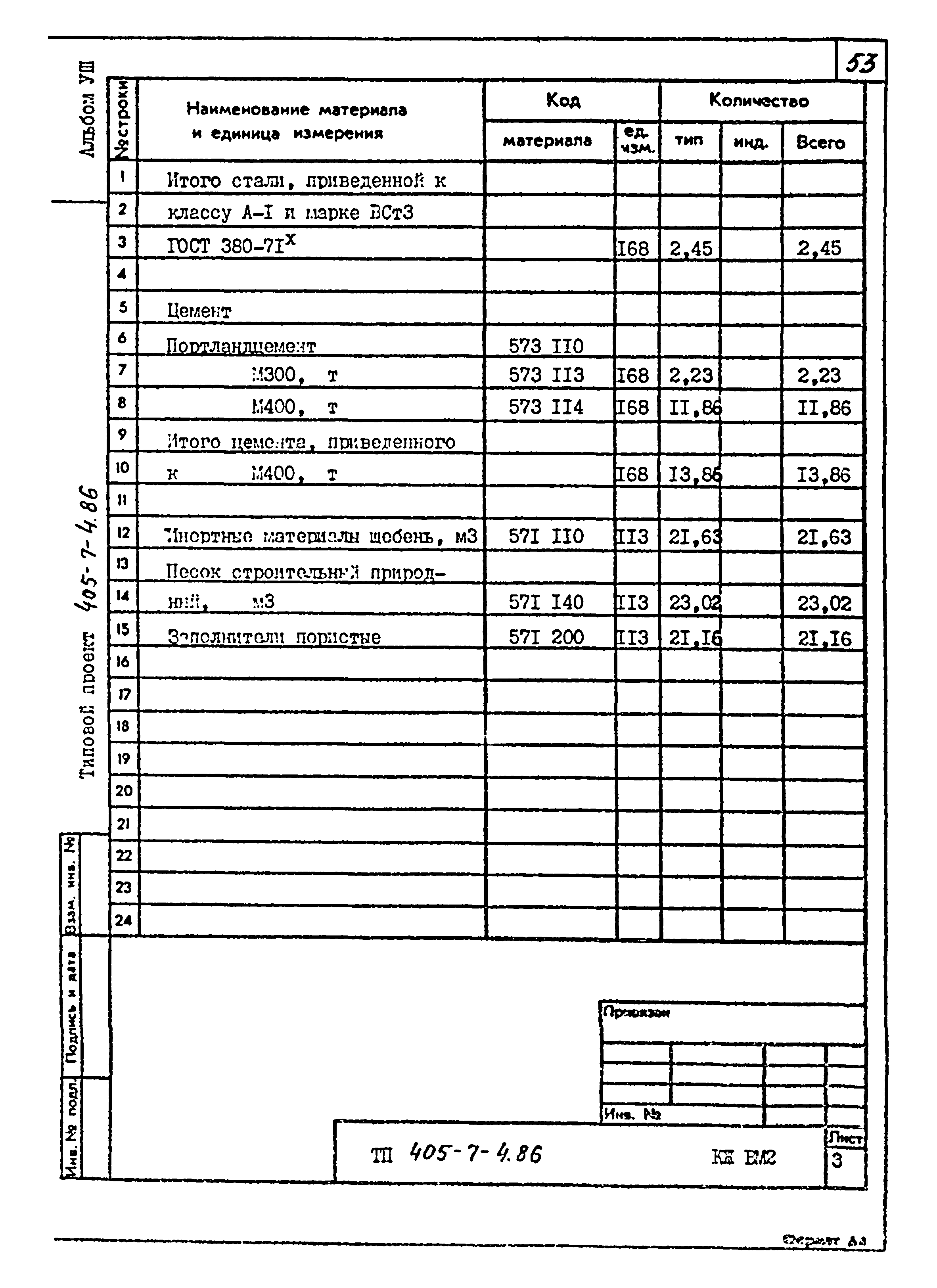 Типовой проект 405-7-4.86