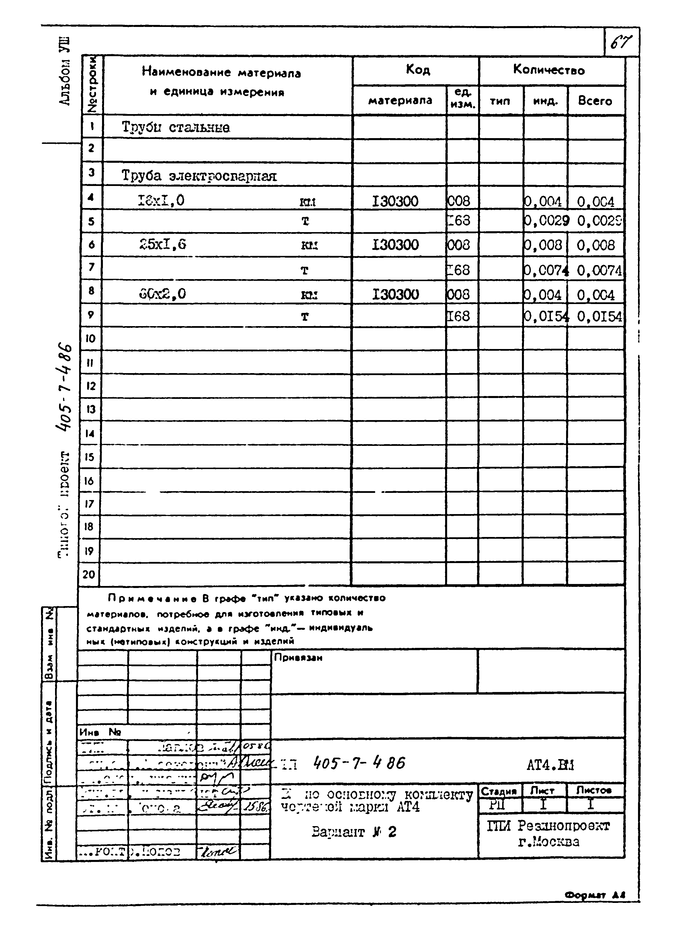 Типовой проект 405-7-4.86