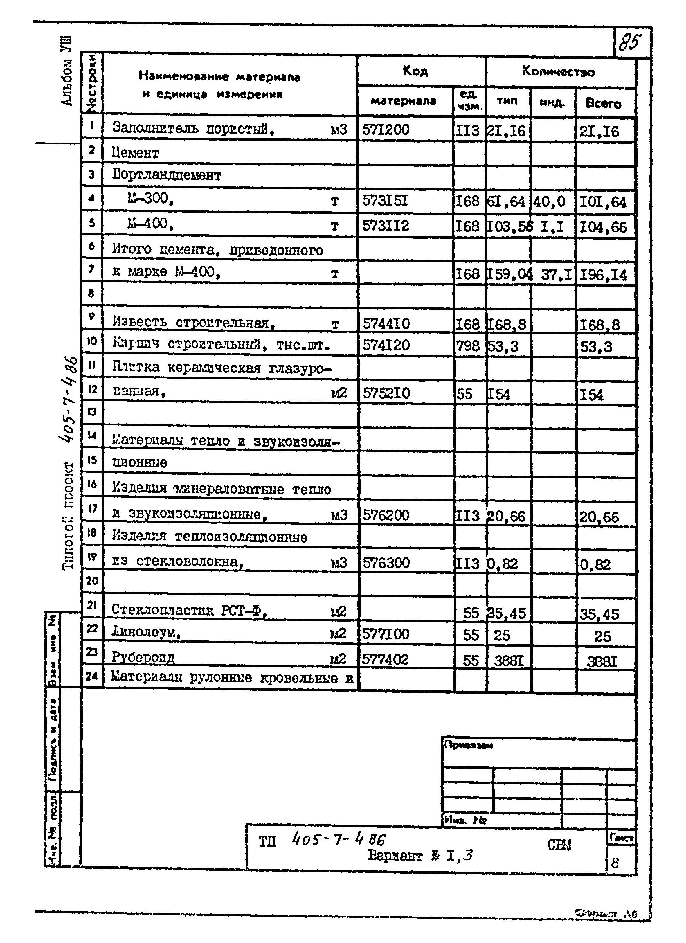 Типовой проект 405-7-4.86