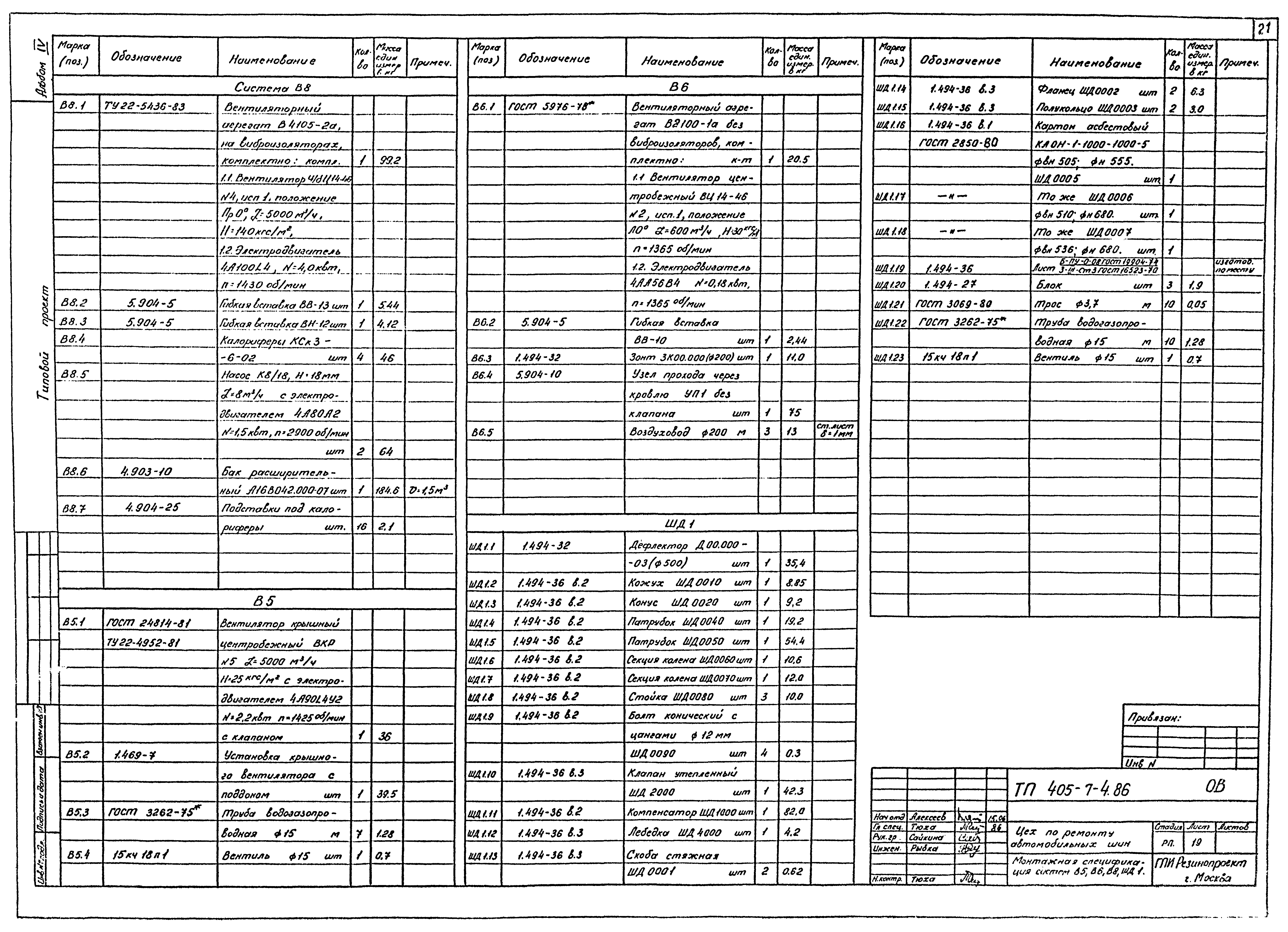 Типовой проект 405-7-4.86