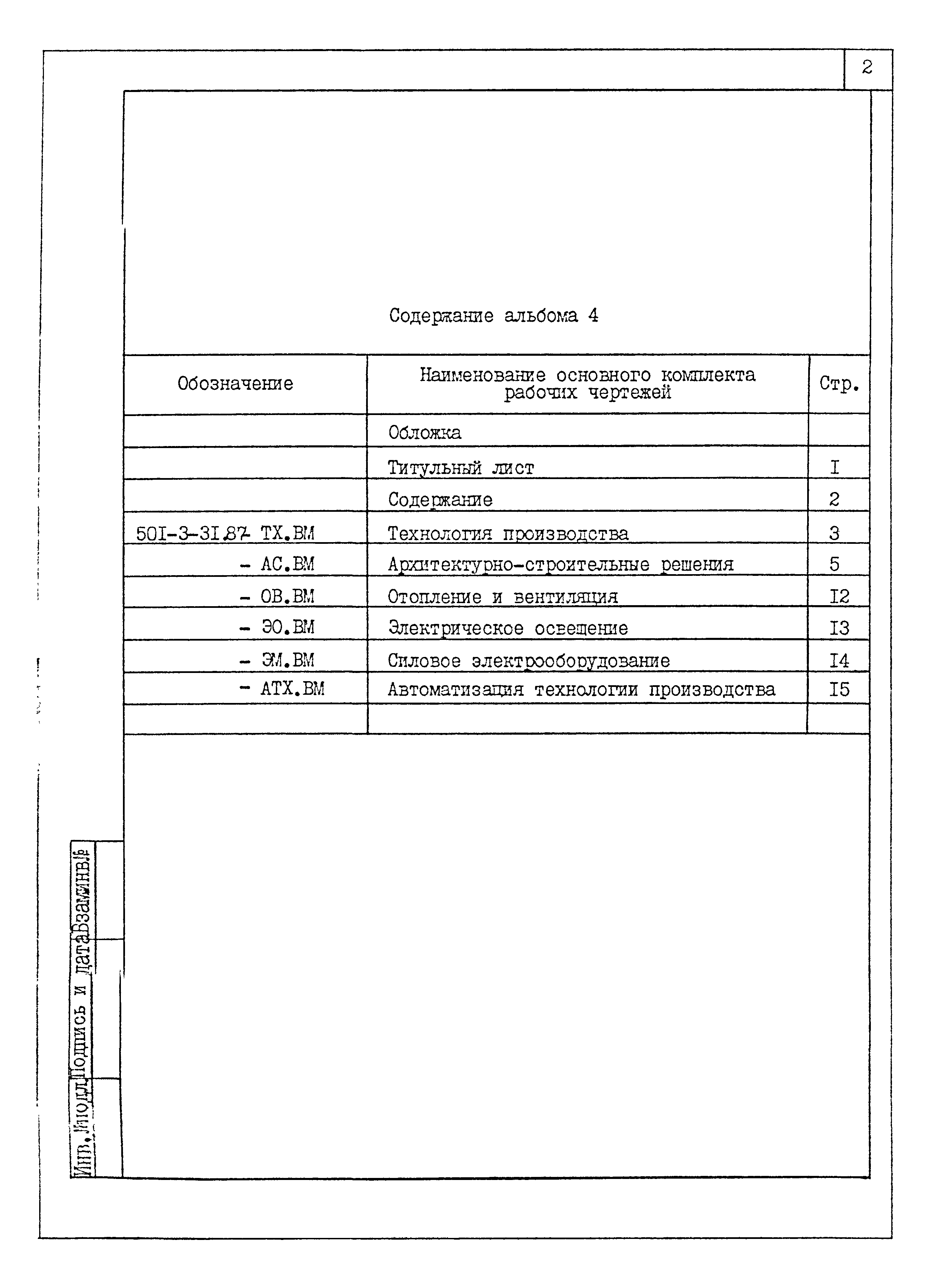 Типовой проект 501-3-31.87