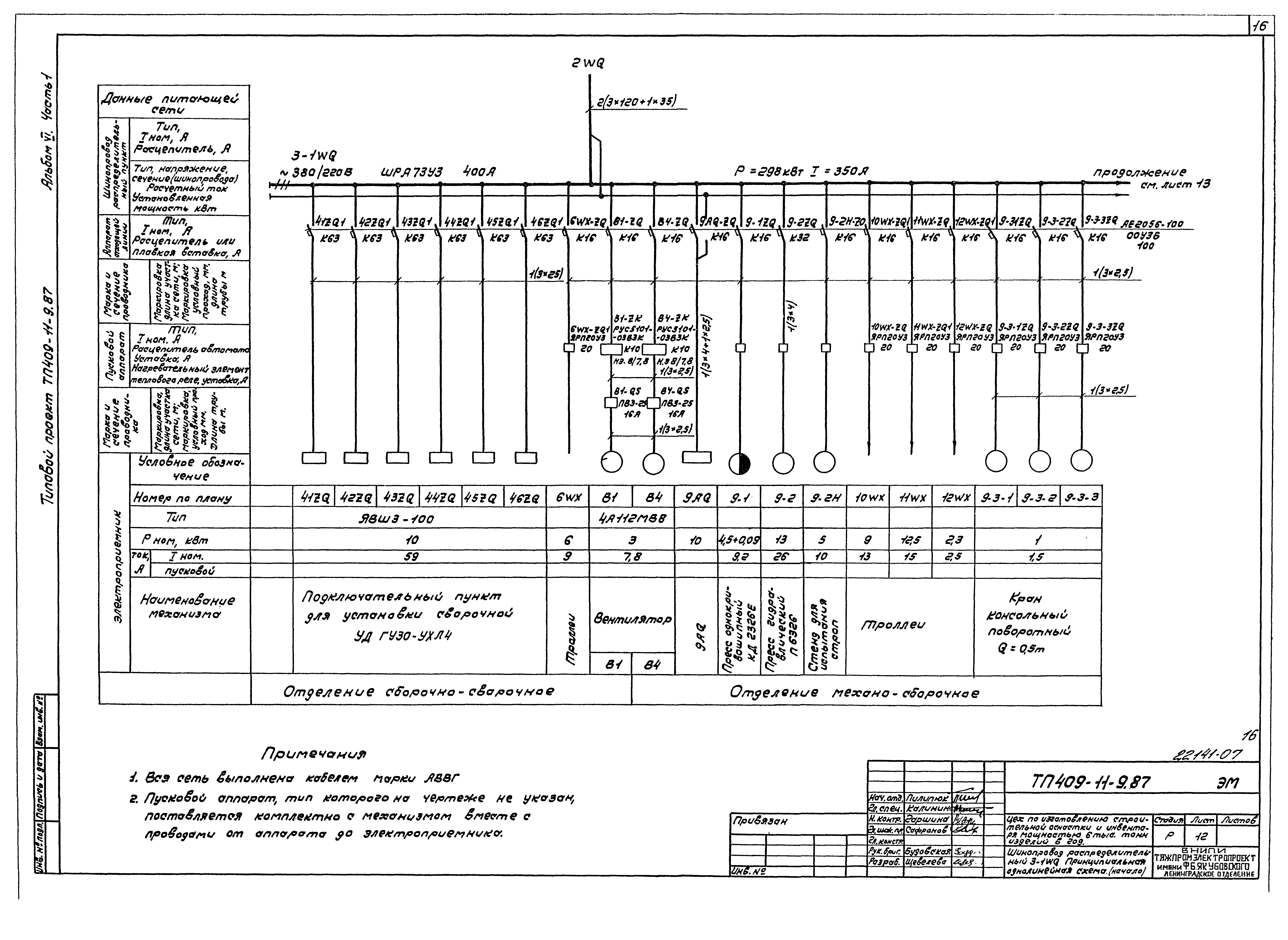 Типовой проект 409-11-9.87