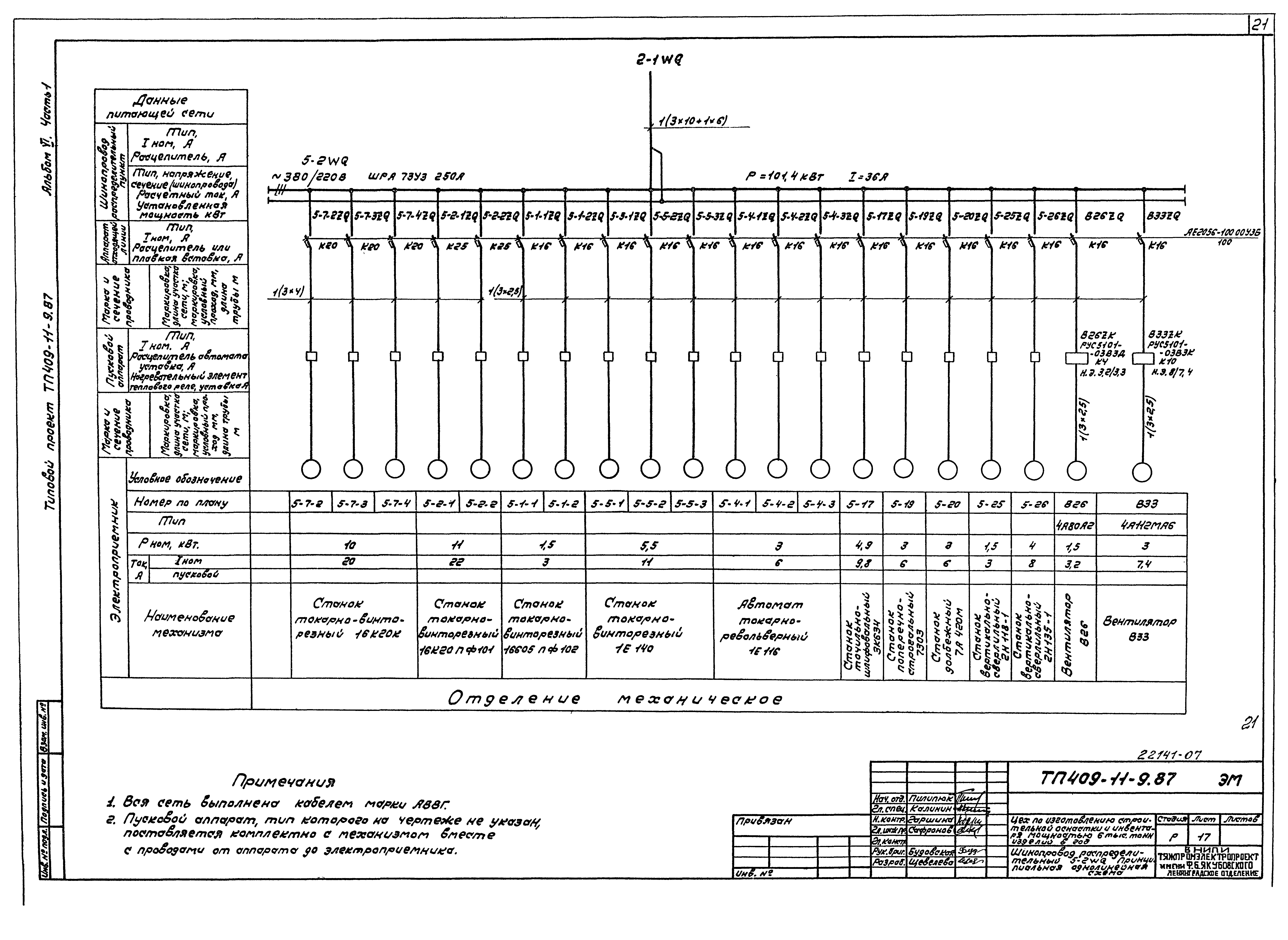 Типовой проект 409-11-9.87