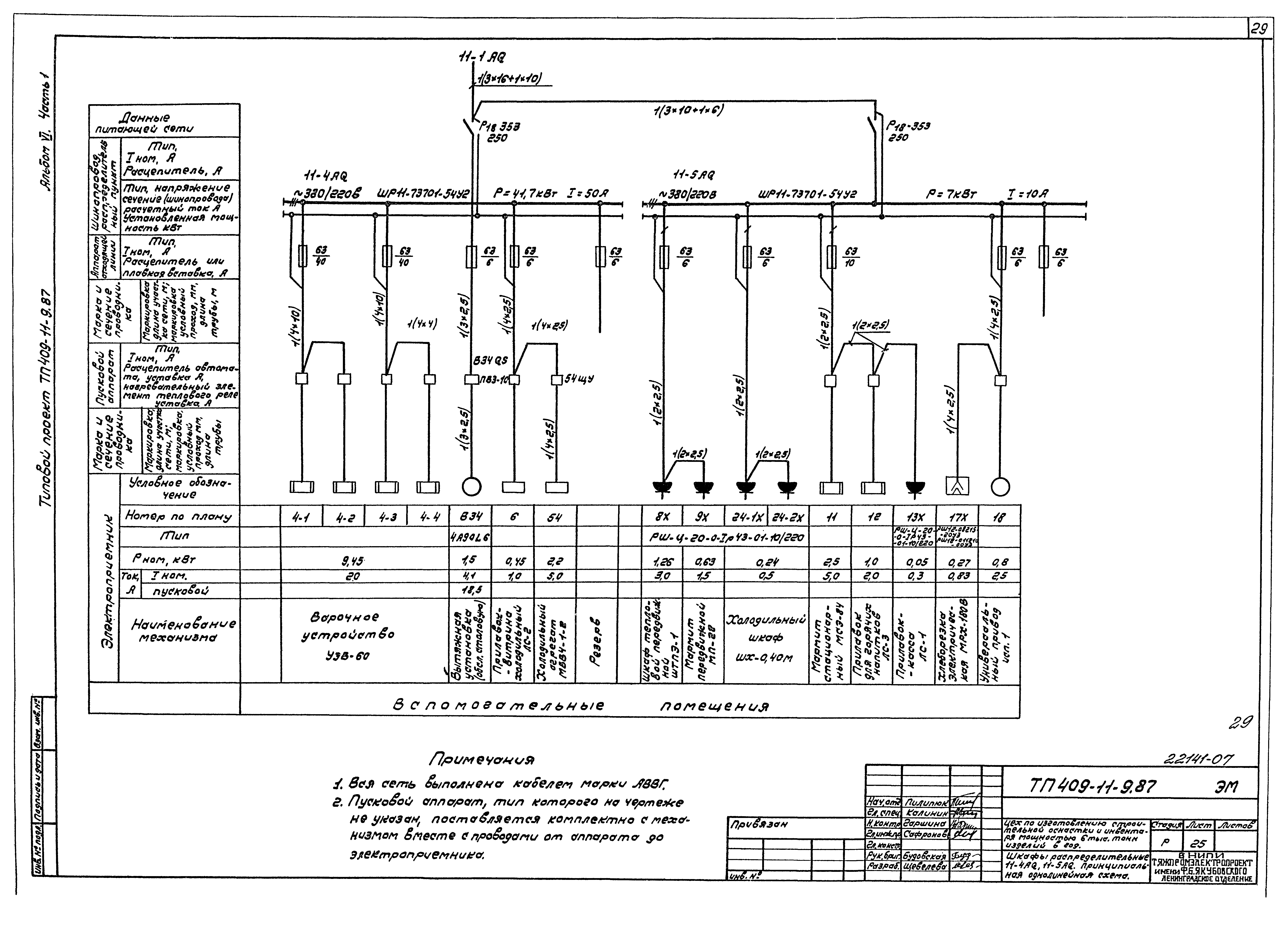 Типовой проект 409-11-9.87