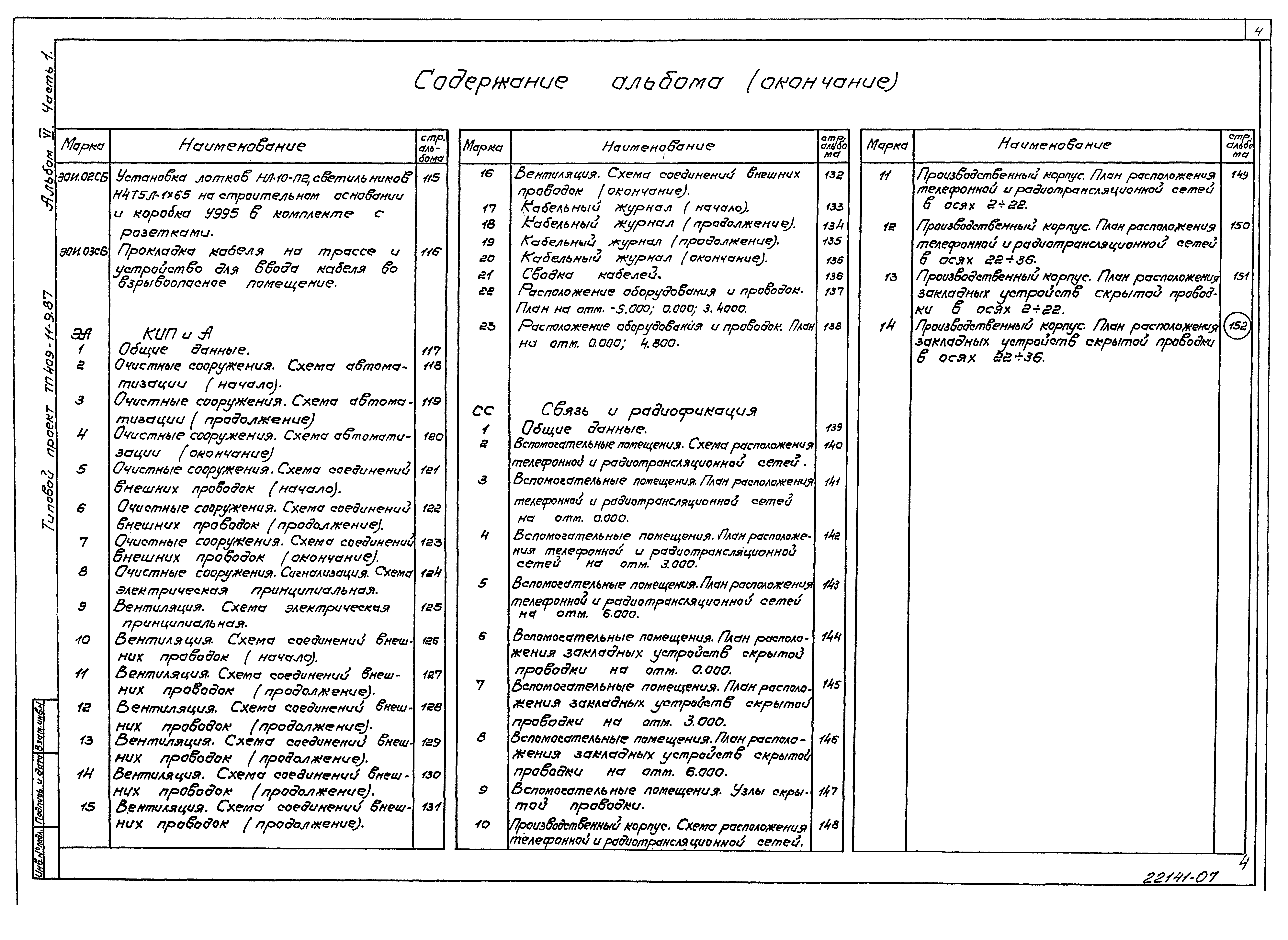 Типовой проект 409-11-9.87