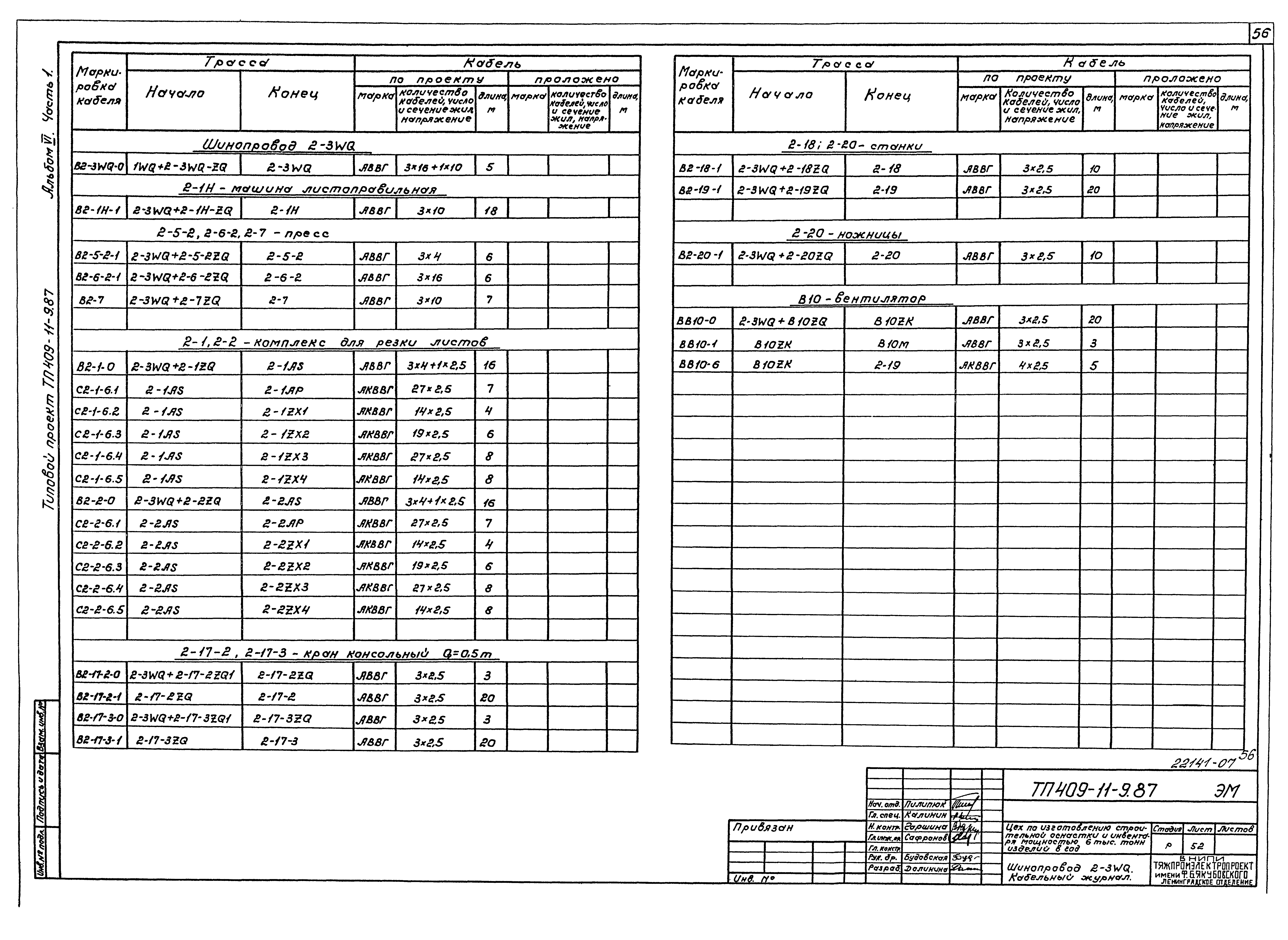 Типовой проект 409-11-9.87