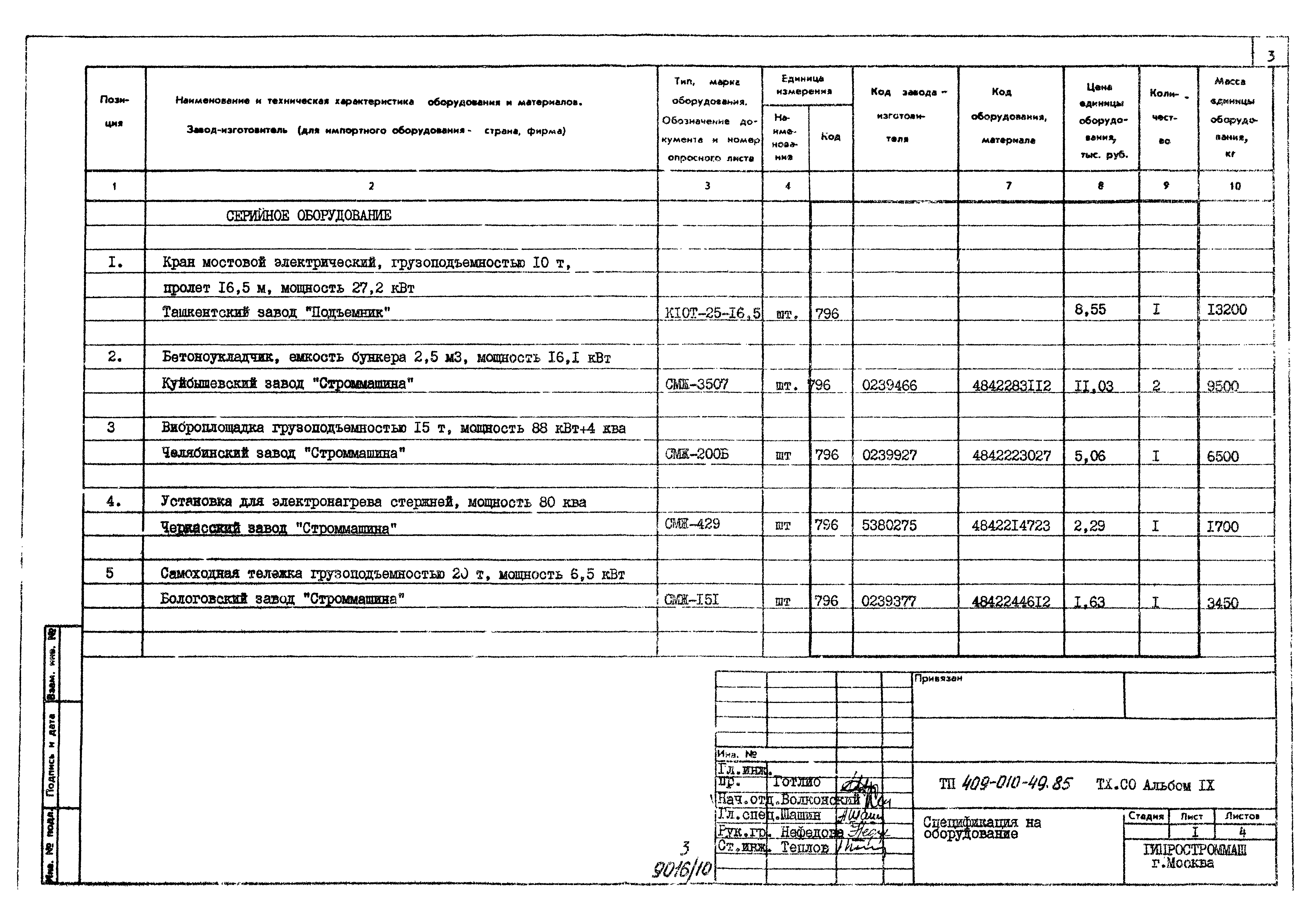 Типовые проектные решения 409-010-49.85