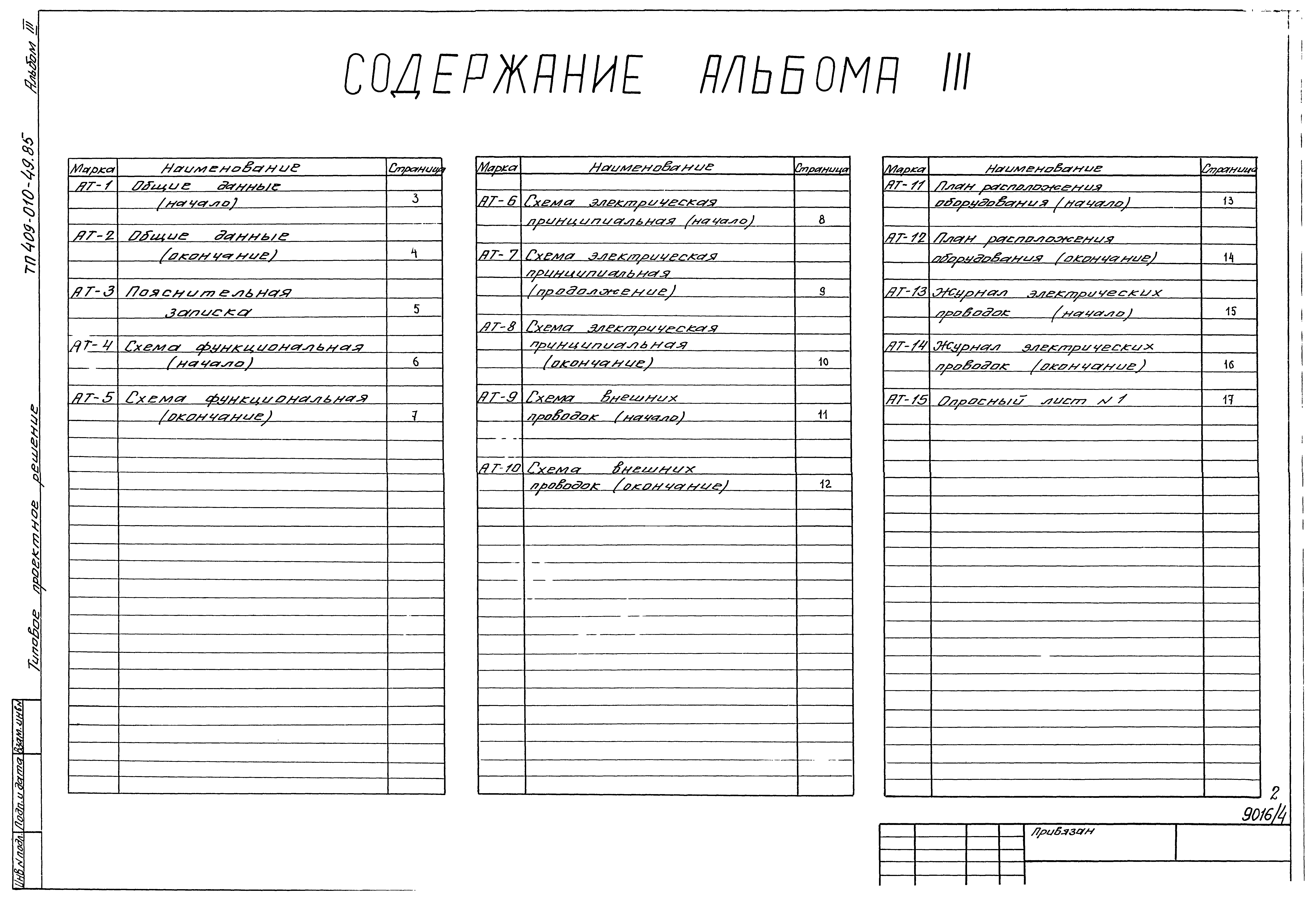 Типовые проектные решения 409-010-49.85