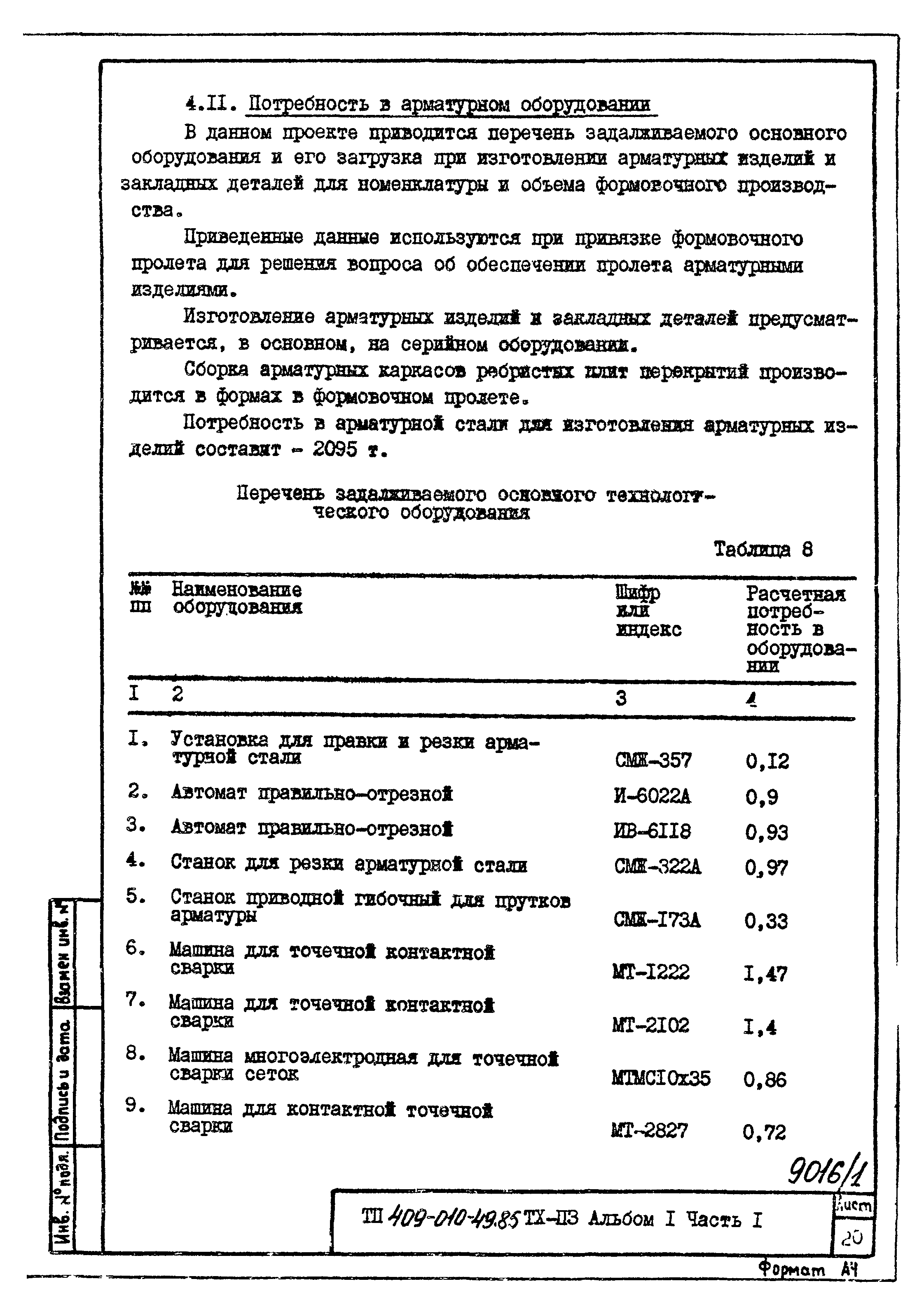 Типовые проектные решения 409-010-49.85