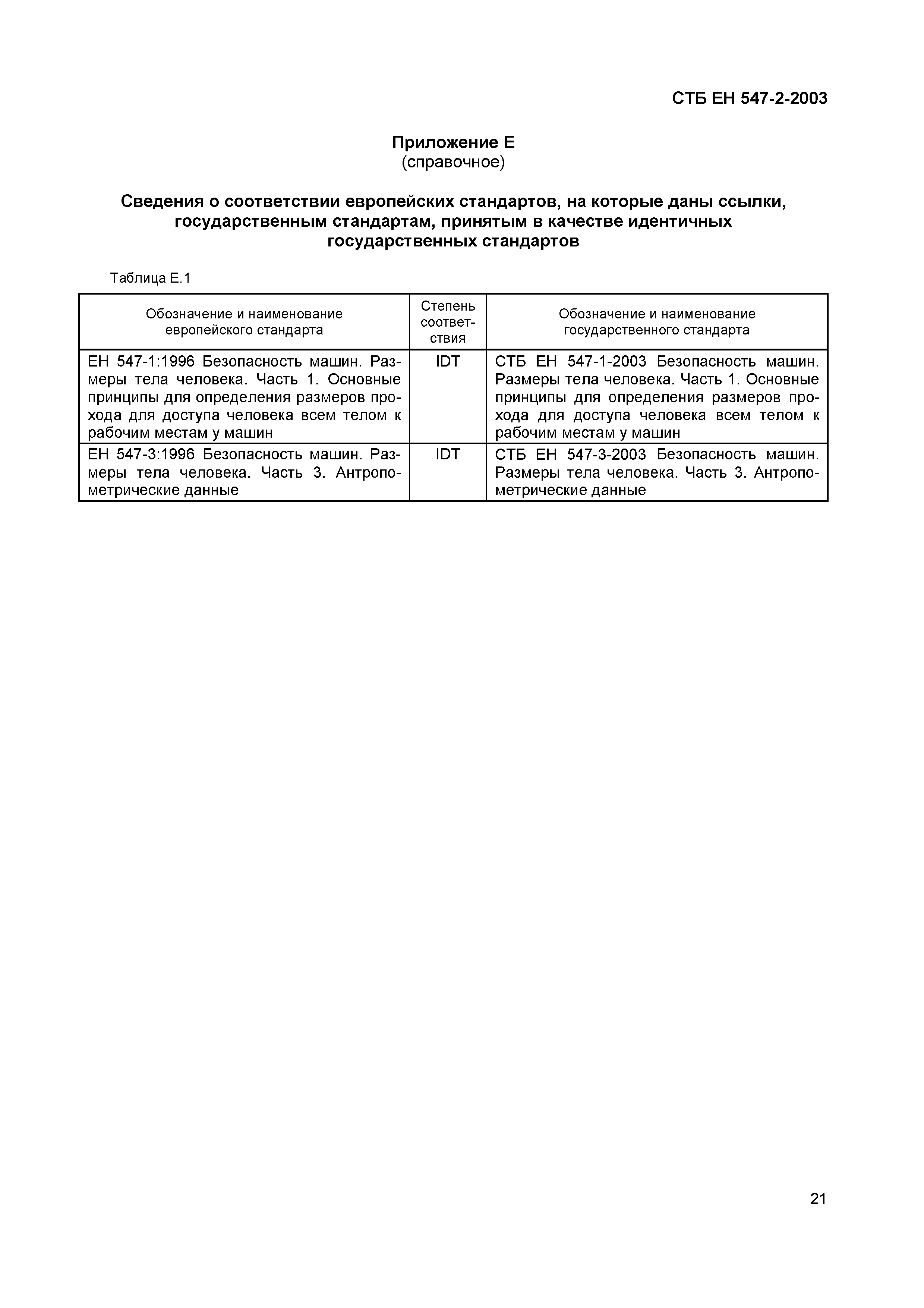 Скачать СТБ ЕН 547-2-2003 Безопасность машин. Размеры тела человека. Часть 2.  Основные принципы для определения размеров отверстий доступа отдельными  частями тела