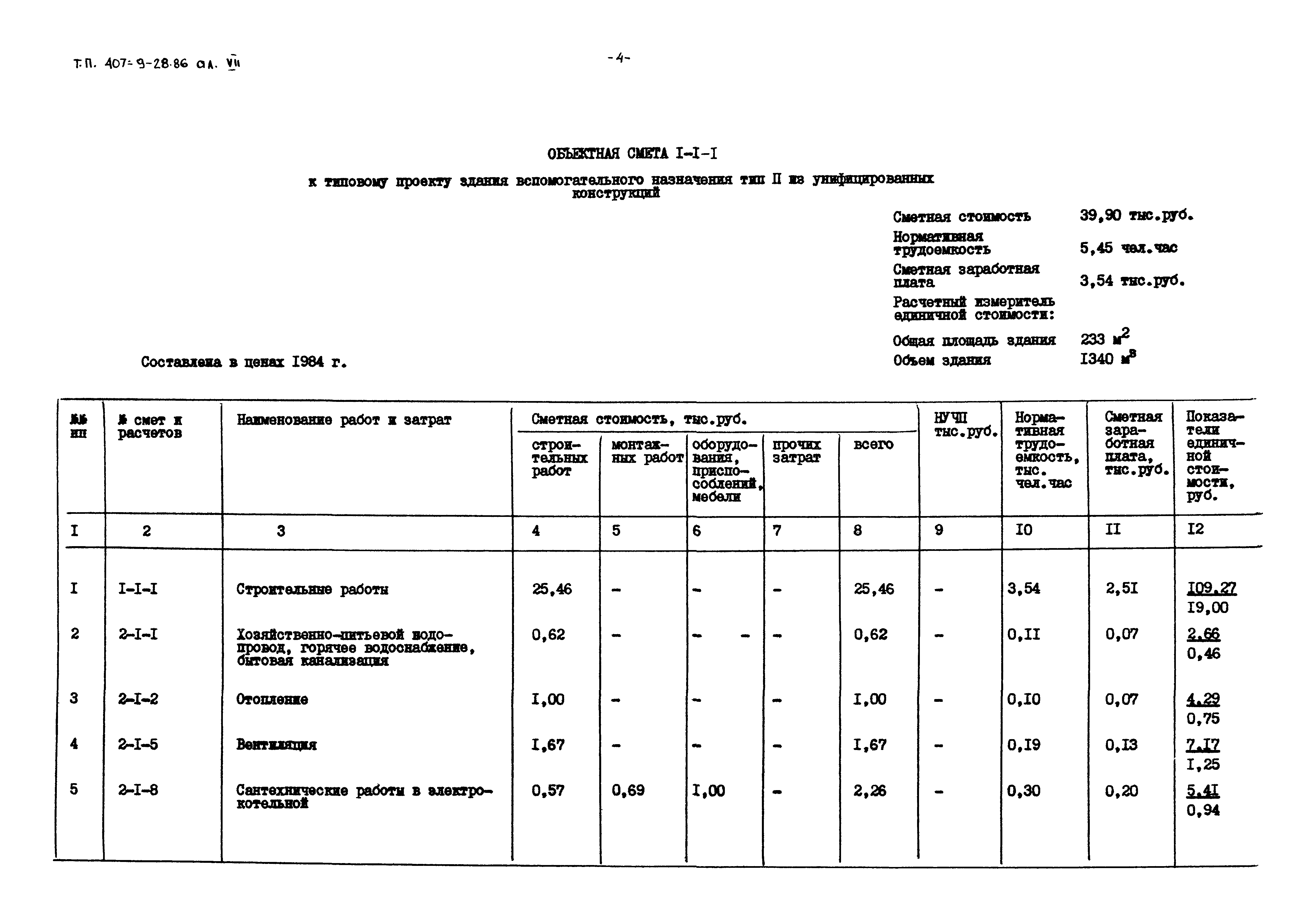 Типовой проект 407-9-28.86