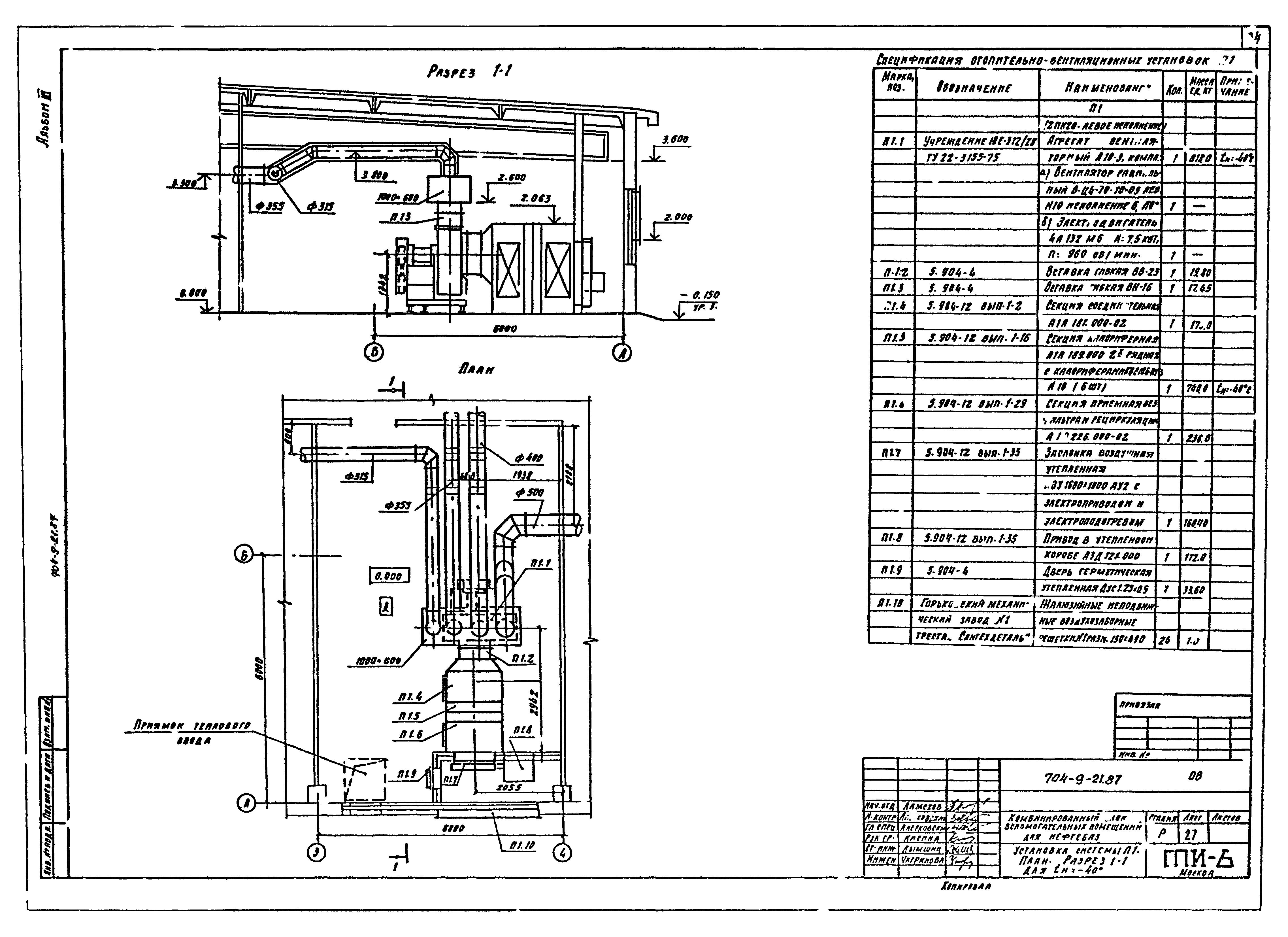 Типовой проект 704-9-21.87